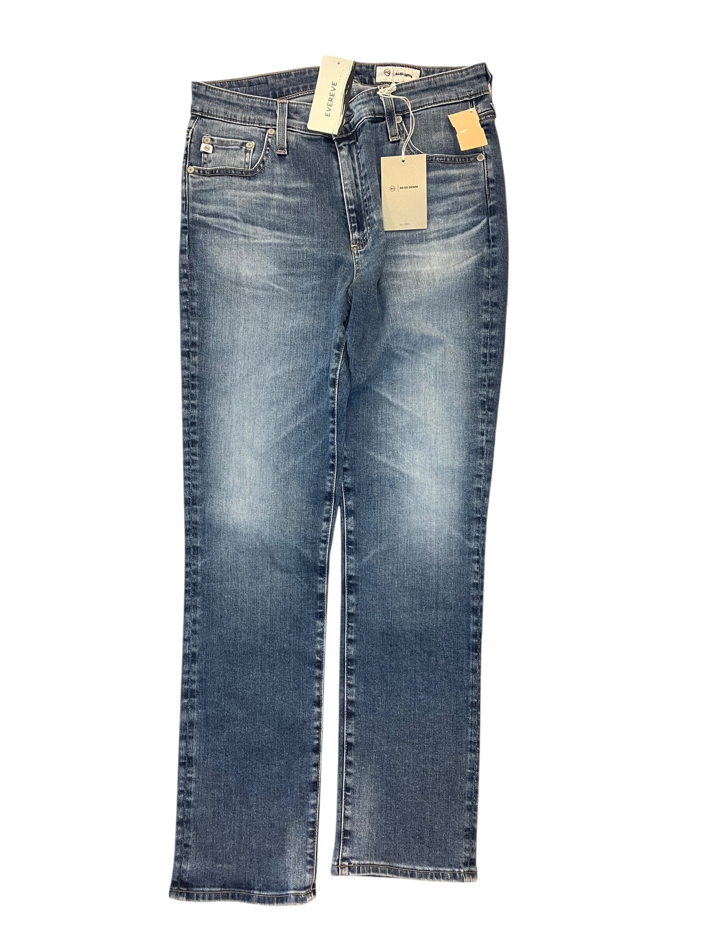 Jeans Straight By Ag Jeans In Blue Denim, Size:10
