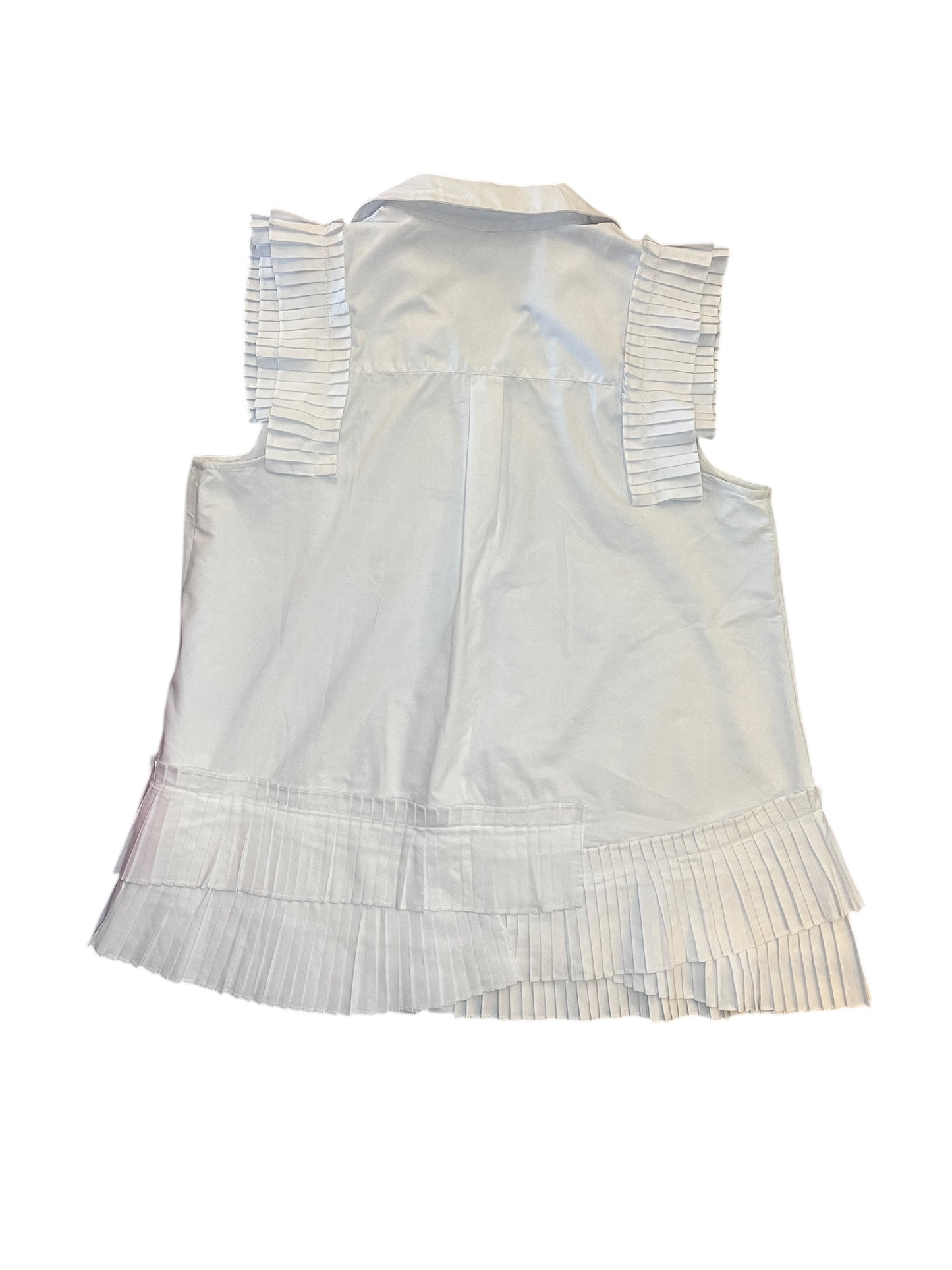 Blouse Sleeveless By Anthropologie In White, Size:L