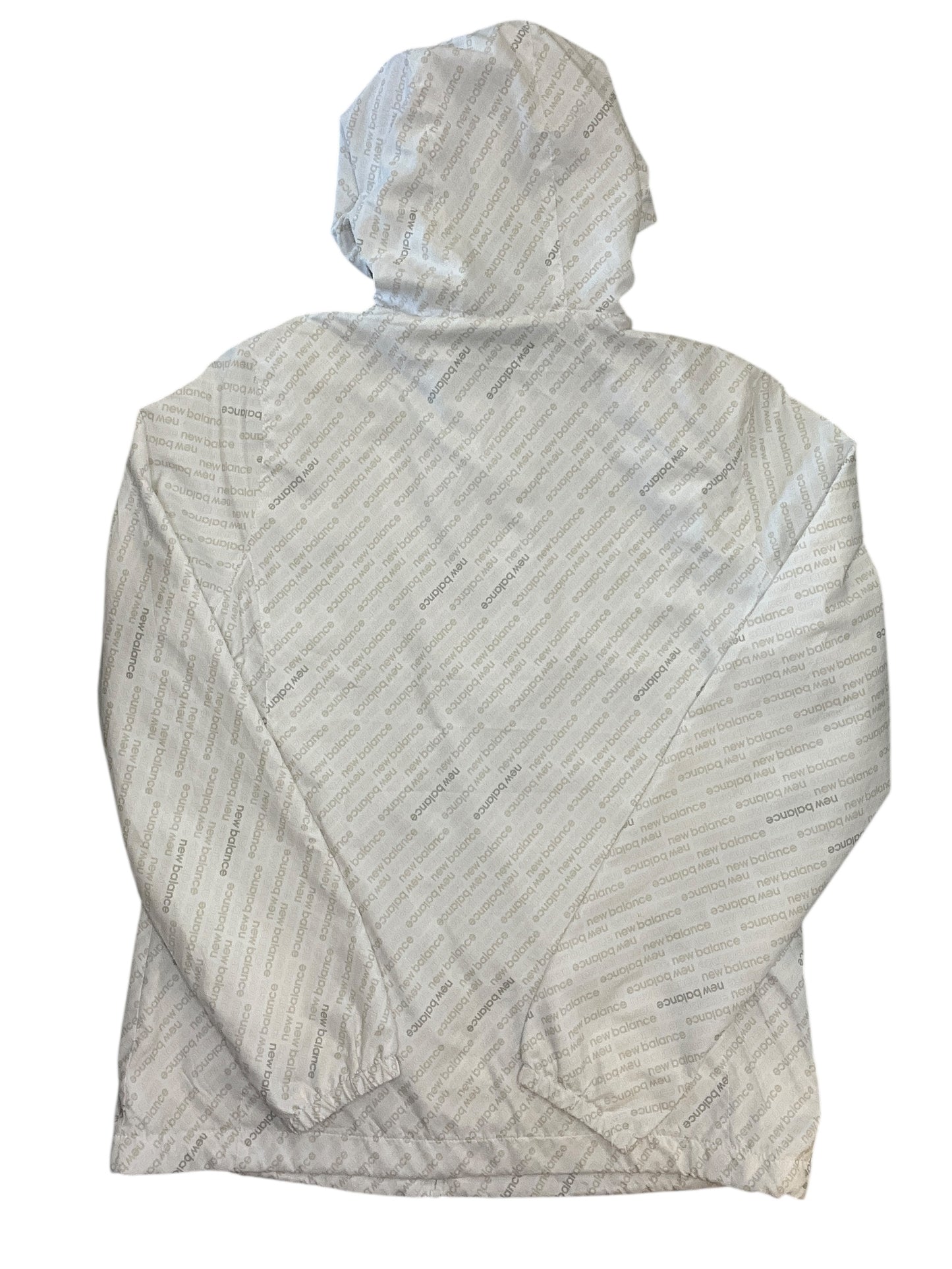 Athletic Jacket By New Balance In White, Size:M
