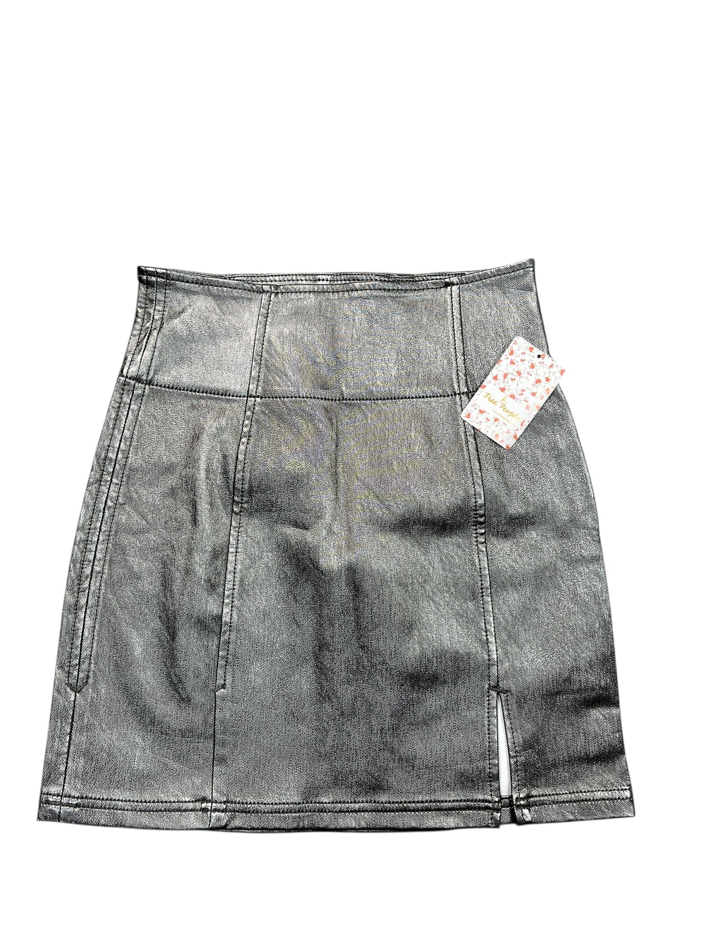 Skirt Mini & Short By Free People In Silver, Size:S