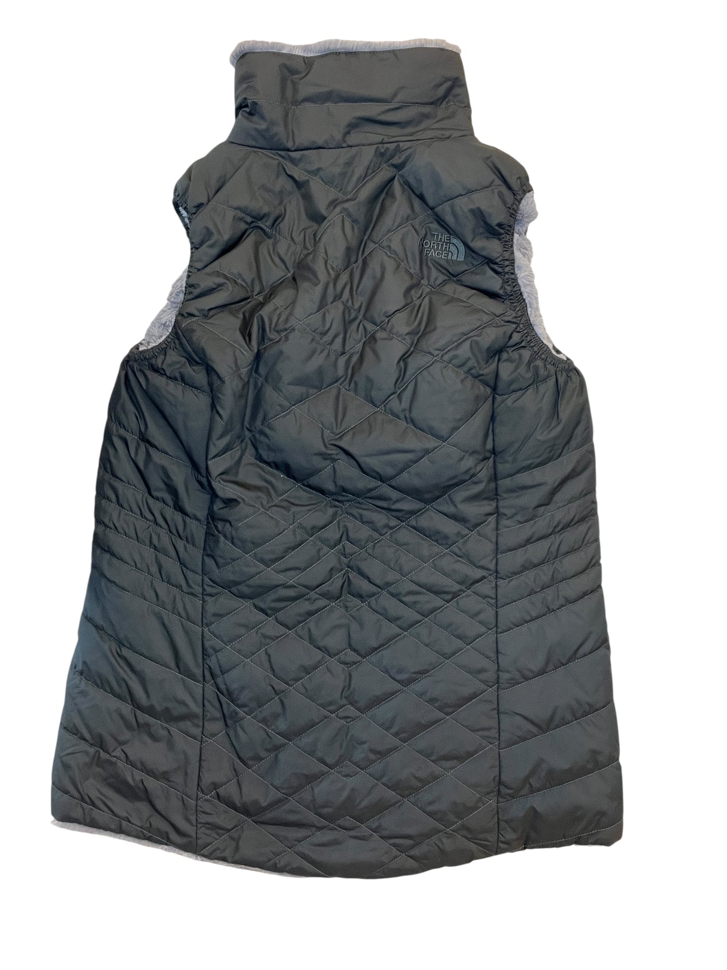 Vest Puffer & Quilted By The North Face In Black & Grey, Size:M