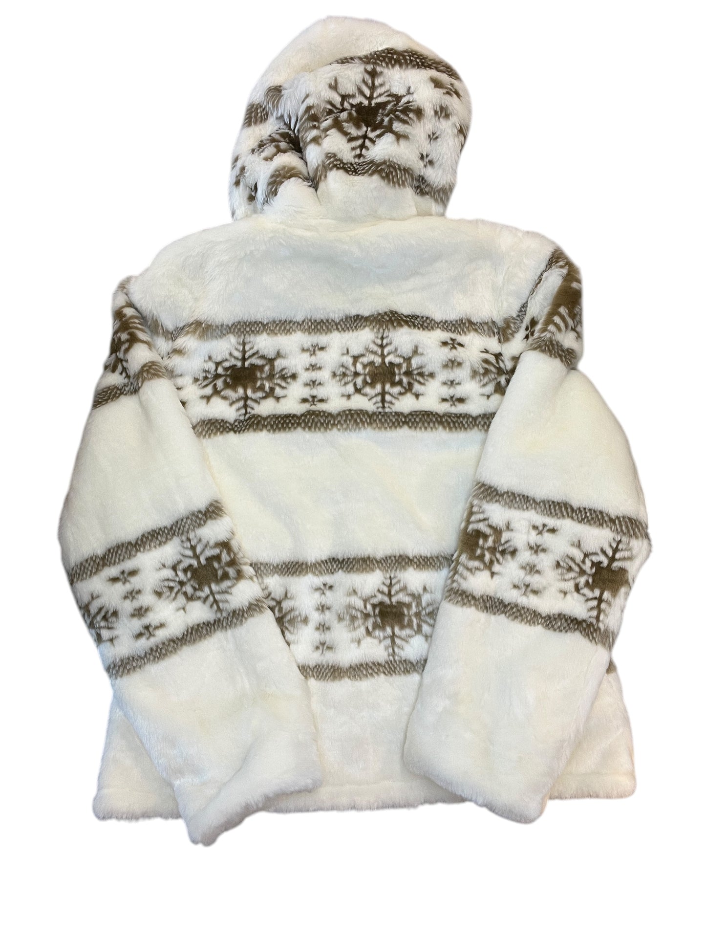 Coat Faux Fur & Sherpa By Clothes Mentor In Cream, Size:Xl