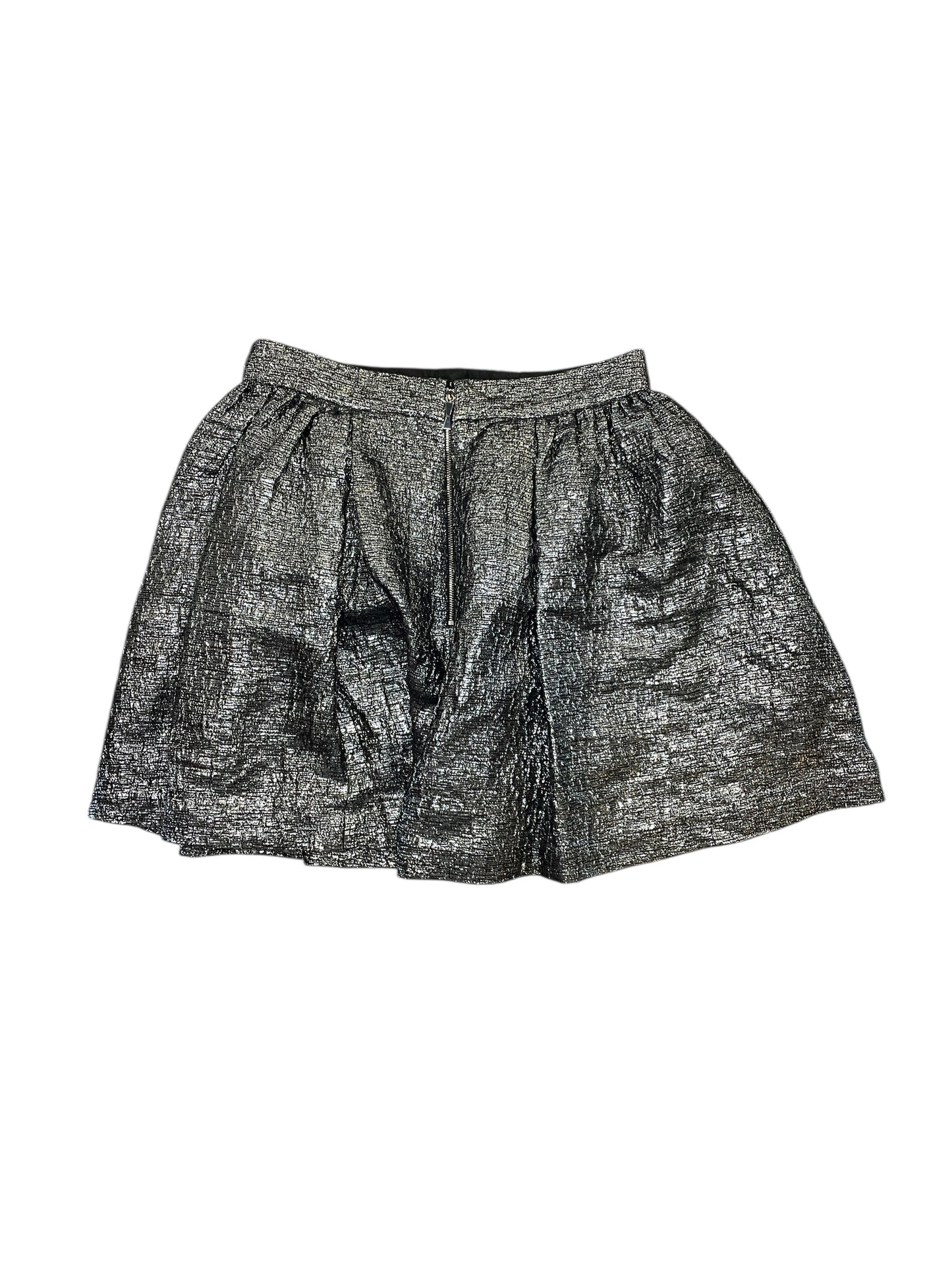 Skirt Designer By Kate Spade In Silver, Size:M