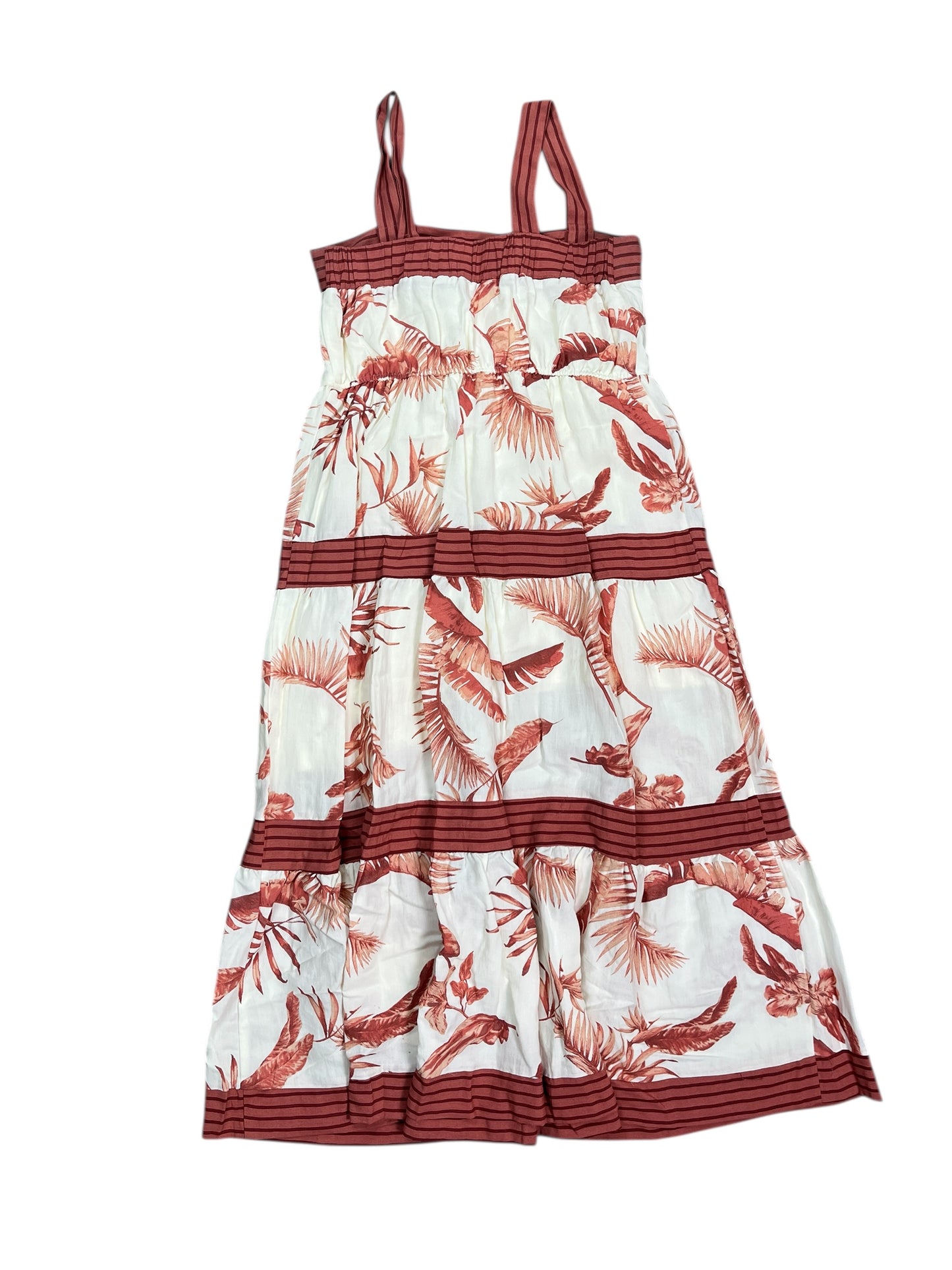 Dress Casual Maxi By By The River In Cream & Orange, Size:M