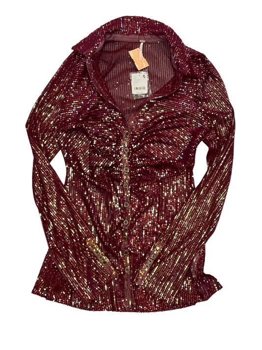 Top Ls By Free People In Maroon, Size:L