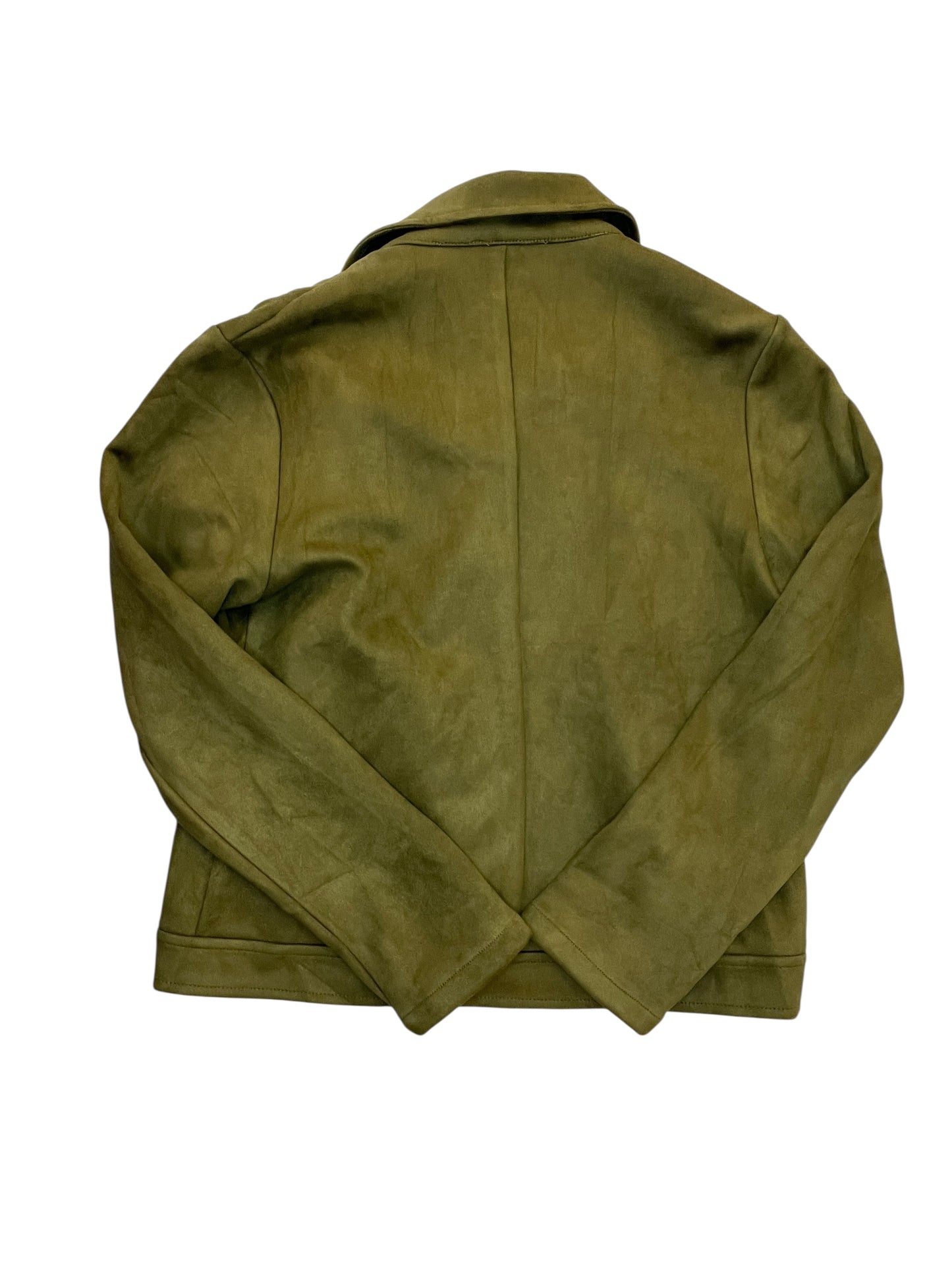 Jacket Moto By Clothes Mentor In Green, Size:S