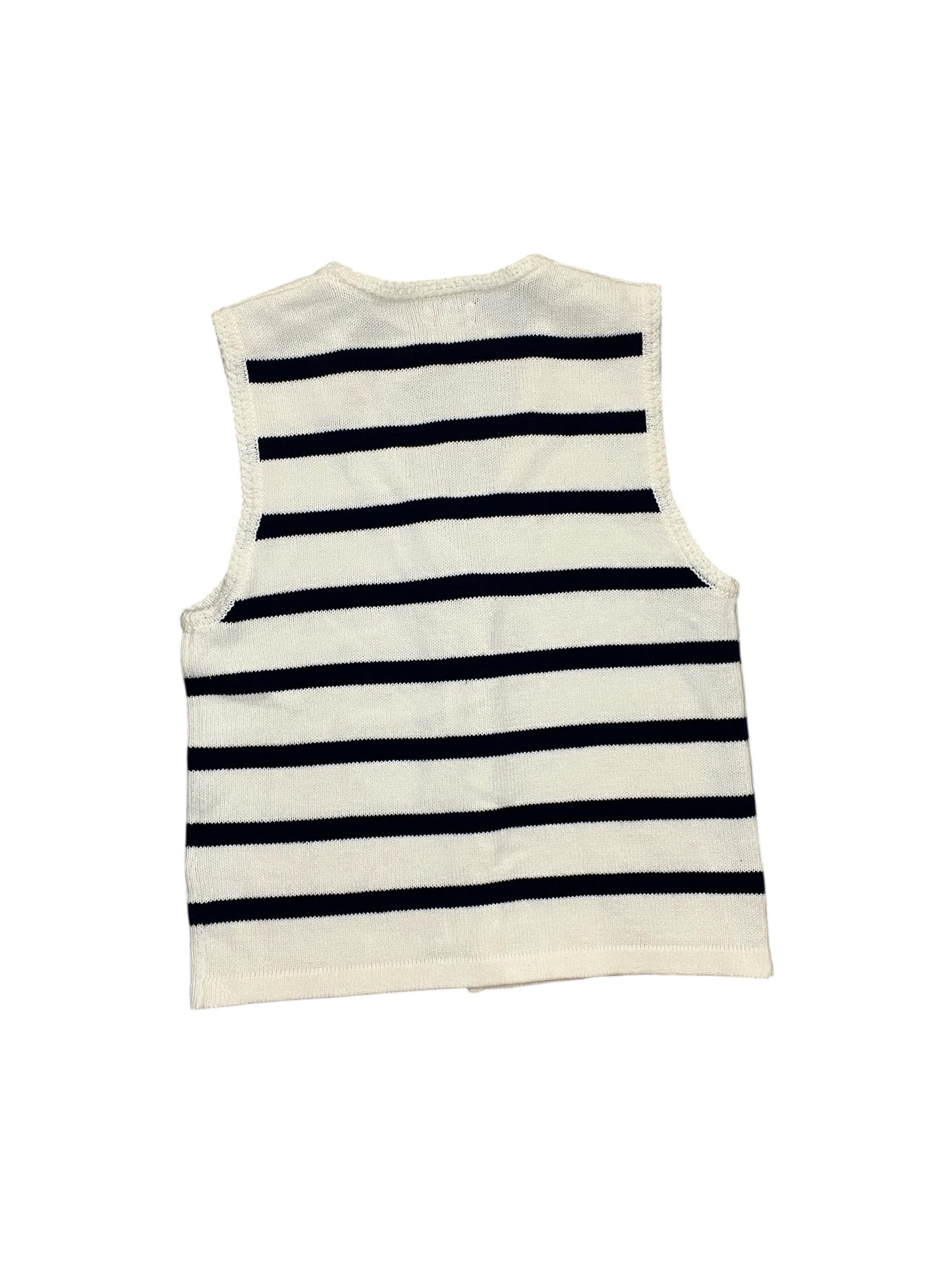 Vest Sweater By J. Crew In Striped Pattern, Size:S