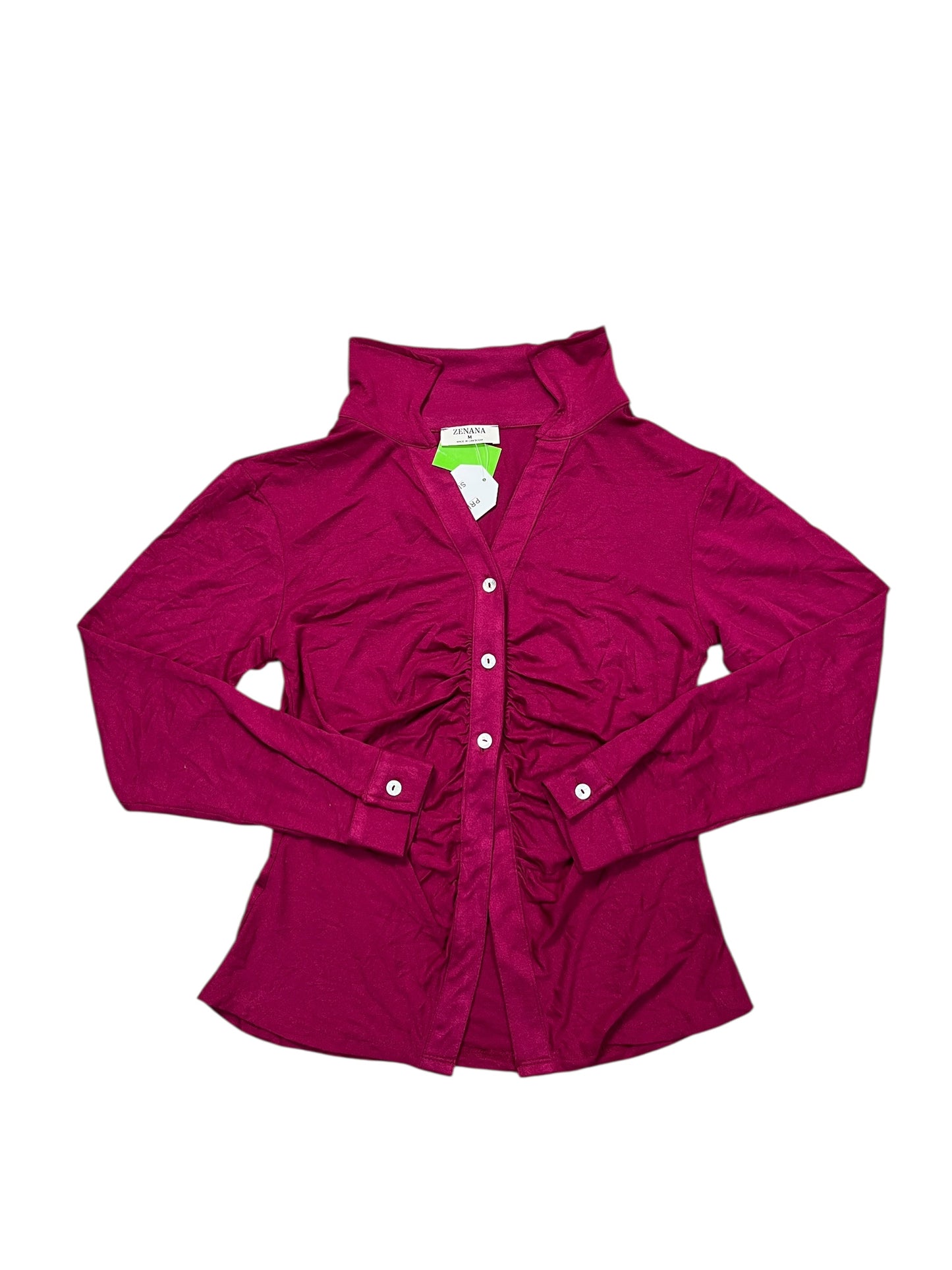 Top Ls By Zenana Outfitters In Purple, Size:M