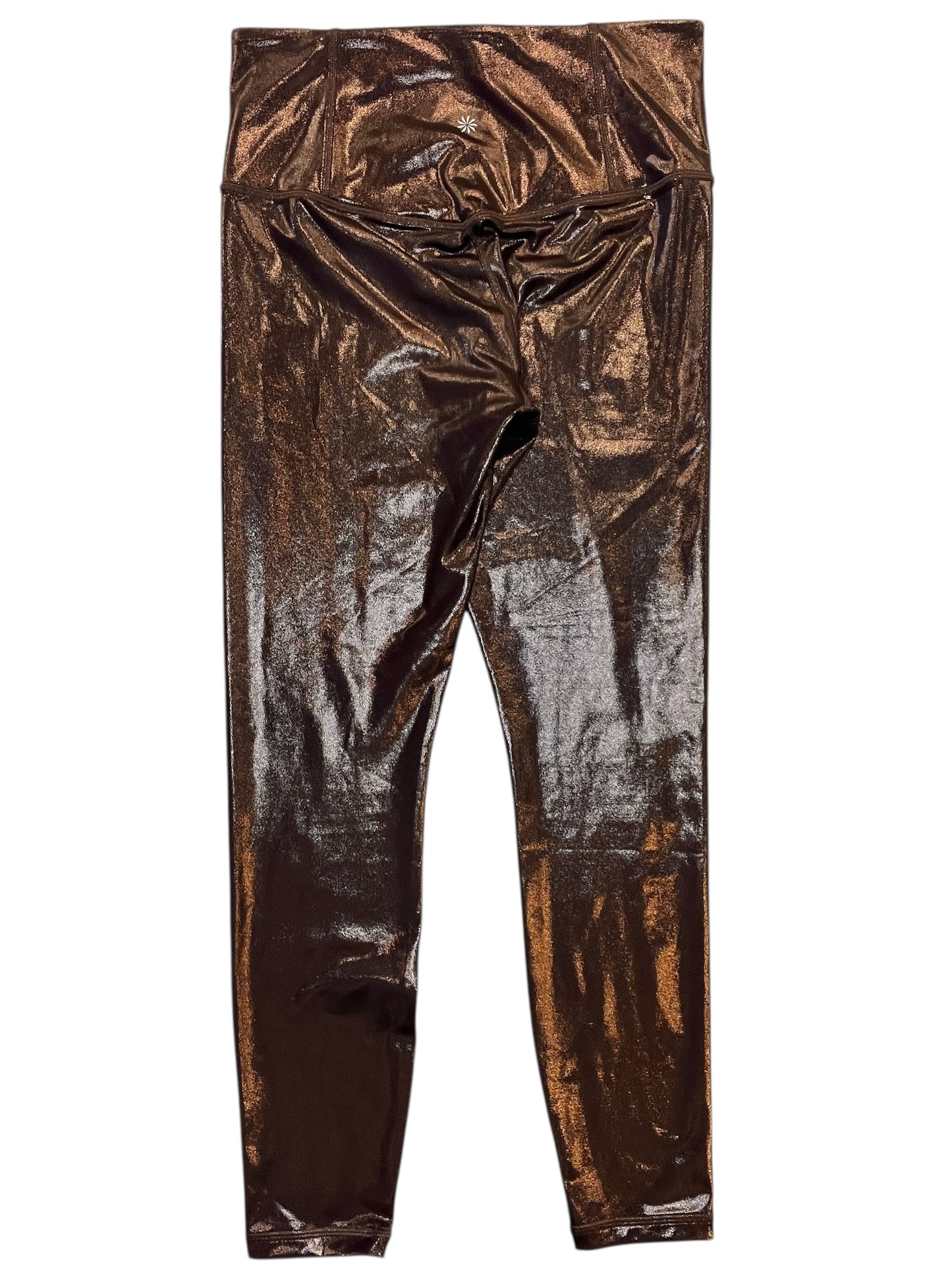 Athletic Leggings By Athleta In Bronze, Size:M
