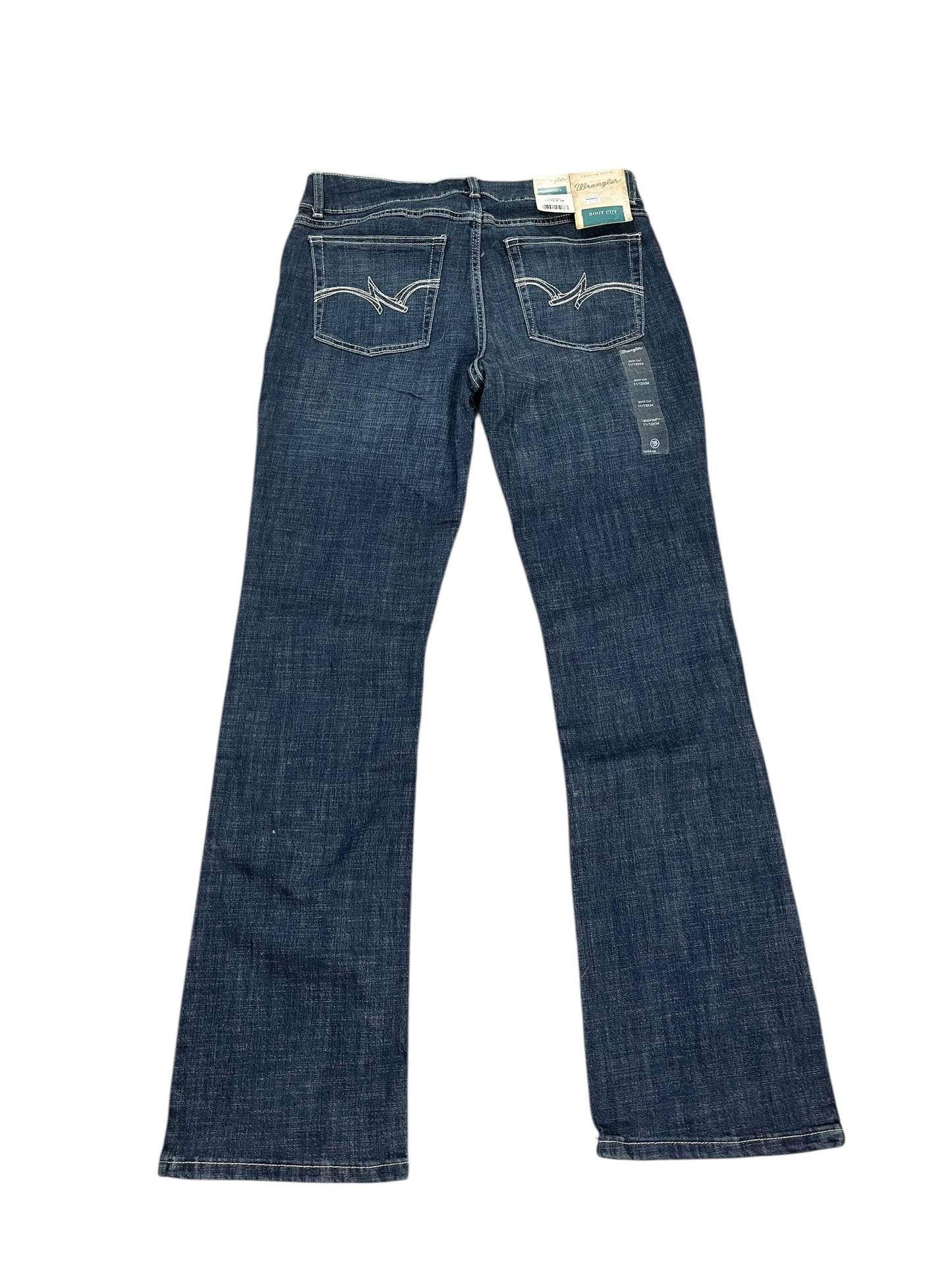 Jeans Boot Cut By Wrangler In Blue Denim, Size:12
