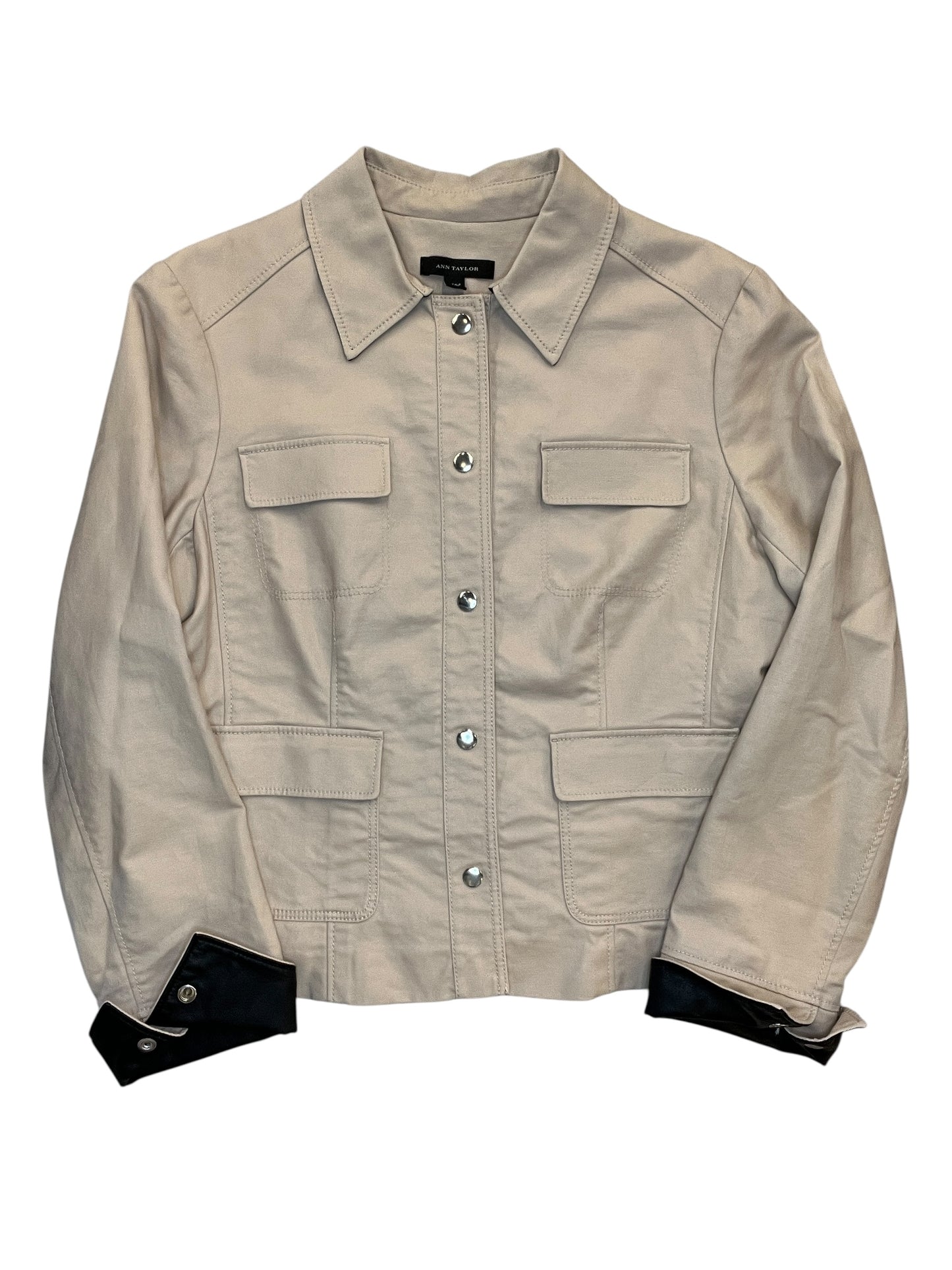 Jacket Other By Ann Taylor In Beige, Size:Xl