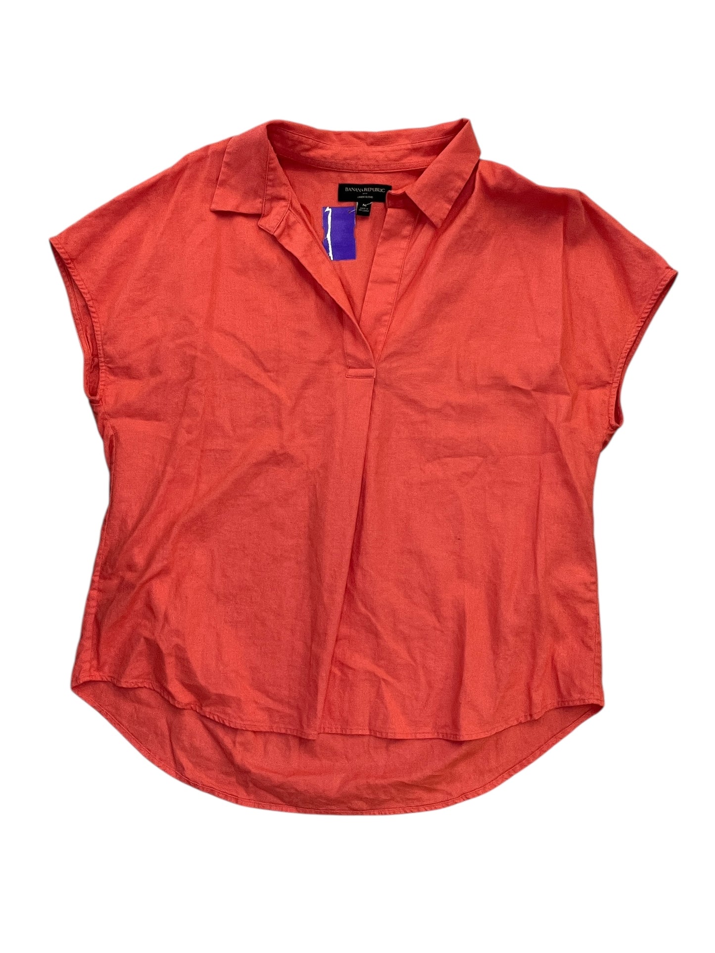 Blouse Sleeveless By Banana Republic In Orange, Size:M