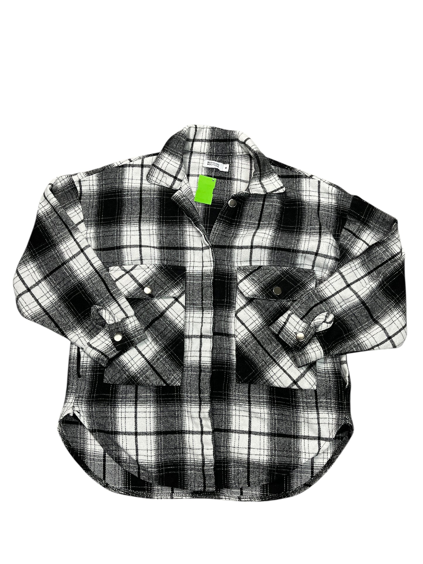 Jacket Shirt By Clothes Mentor In Plaid Pattern, Size:S