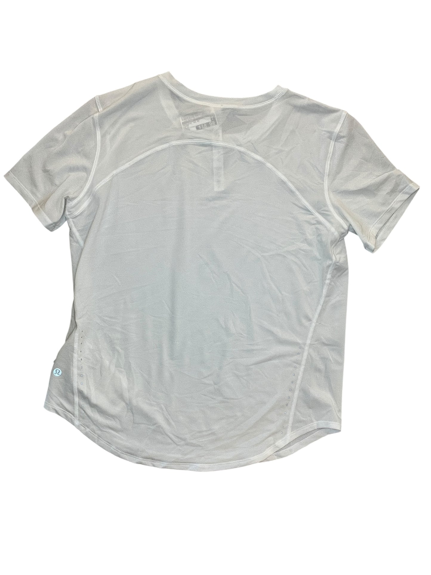 Athletic Top Ss By Lululemon In White, Size:M