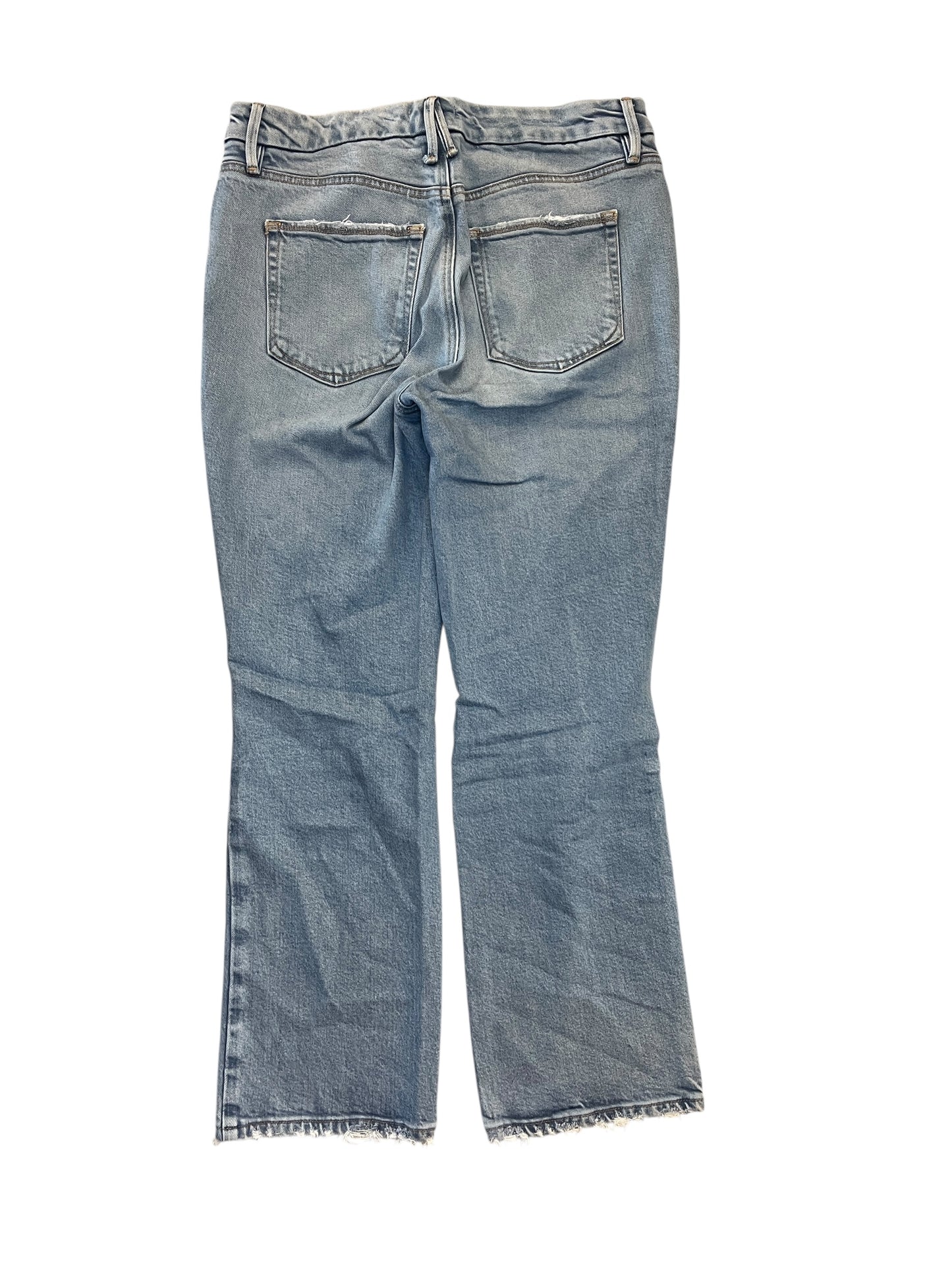 Jeans Straight By Good American In Blue Denim, Size:12