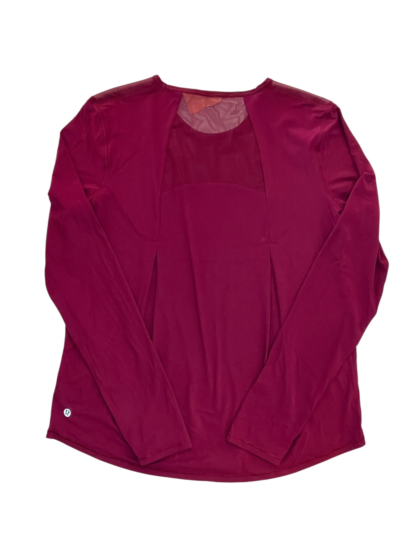 Athletic Top Ls Crewneck By Lululemon In Pink, Size:M