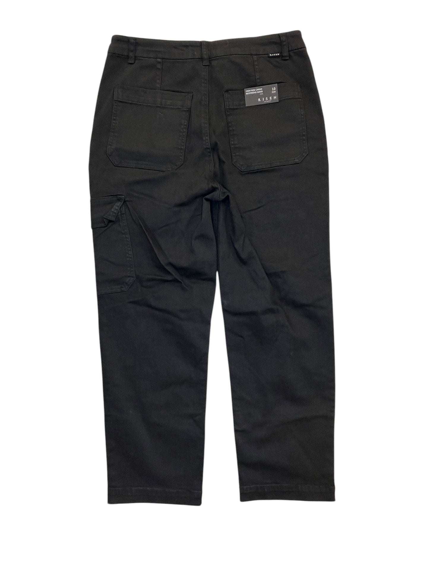 Jeans Straight By Risen In Black, Size:12