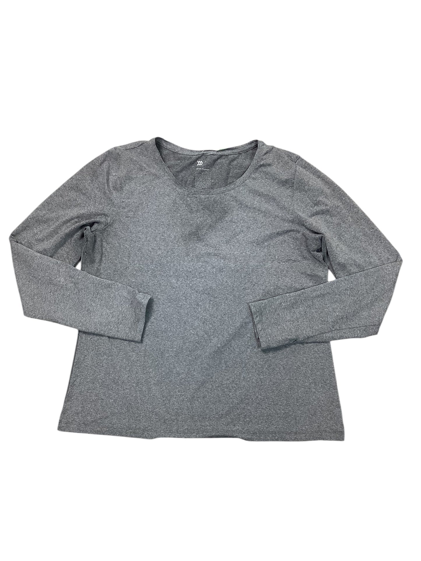 Athletic Top Ls Crewneck By All In Motion In Grey, Size:L