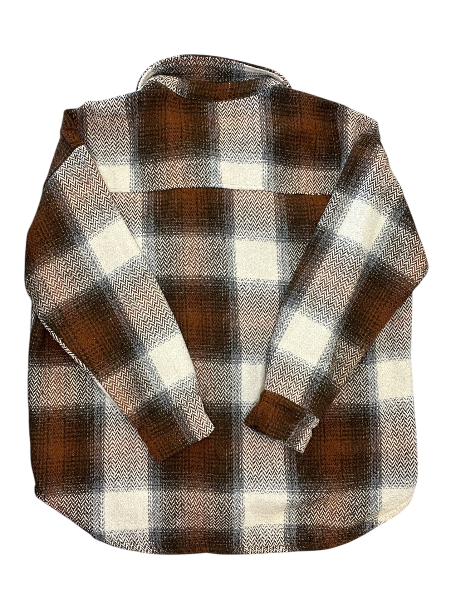 Jacket Shirt By Mazik In Plaid Pattern, Size:L