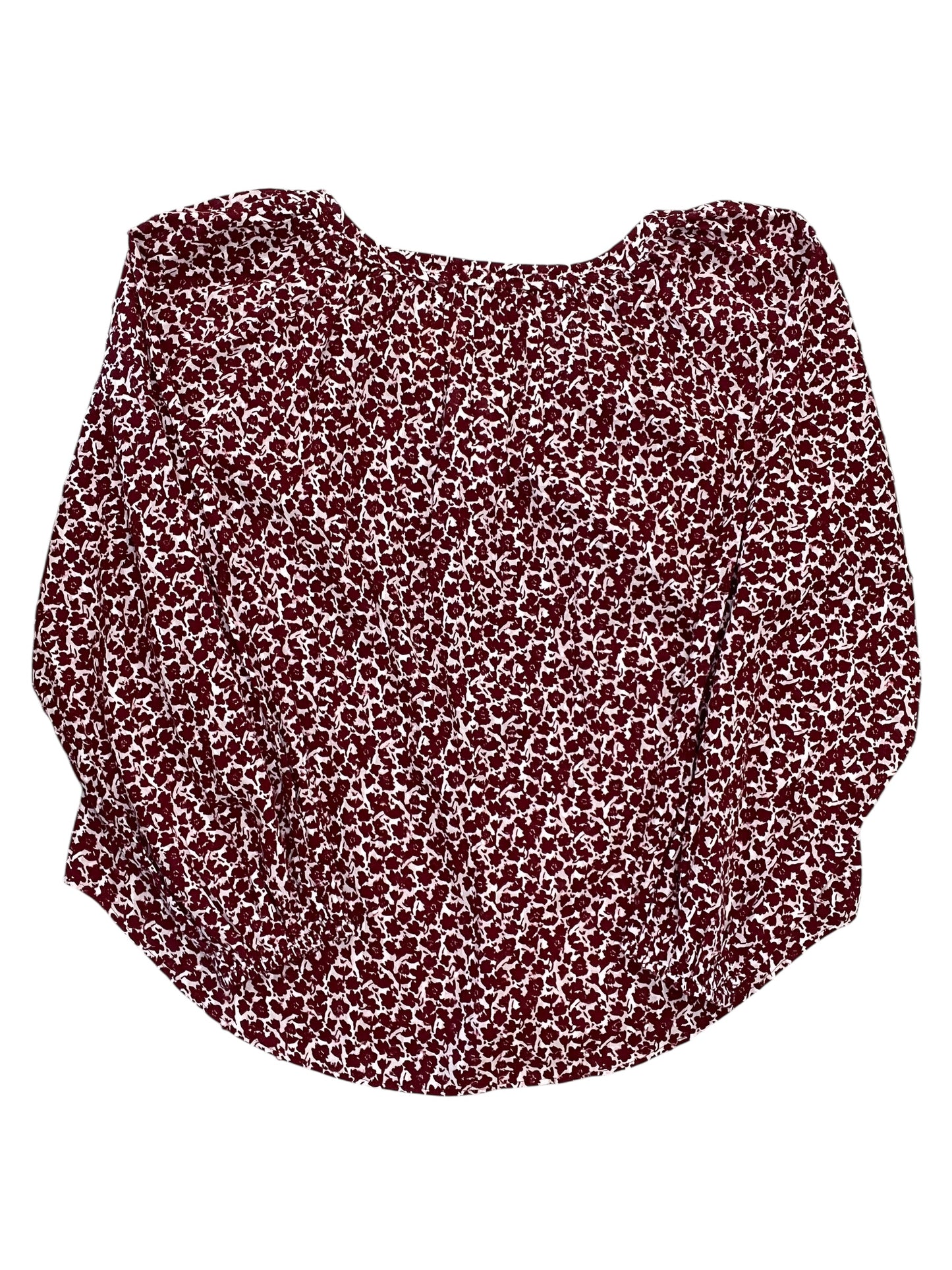 Blouse Ls By Loft In Pink, Size:M