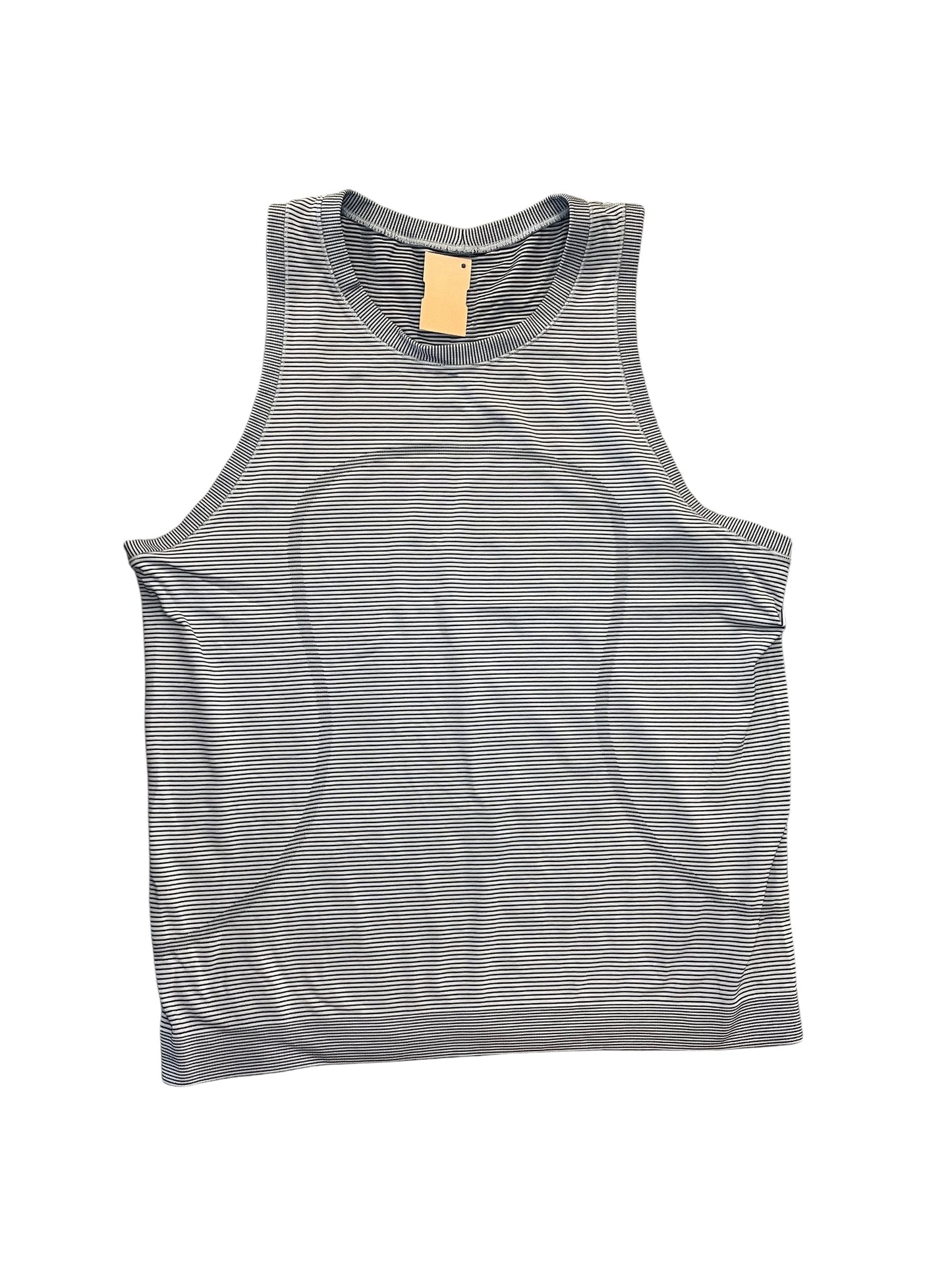 Athletic Tank Top By Lululemon In Striped Pattern, Size:L