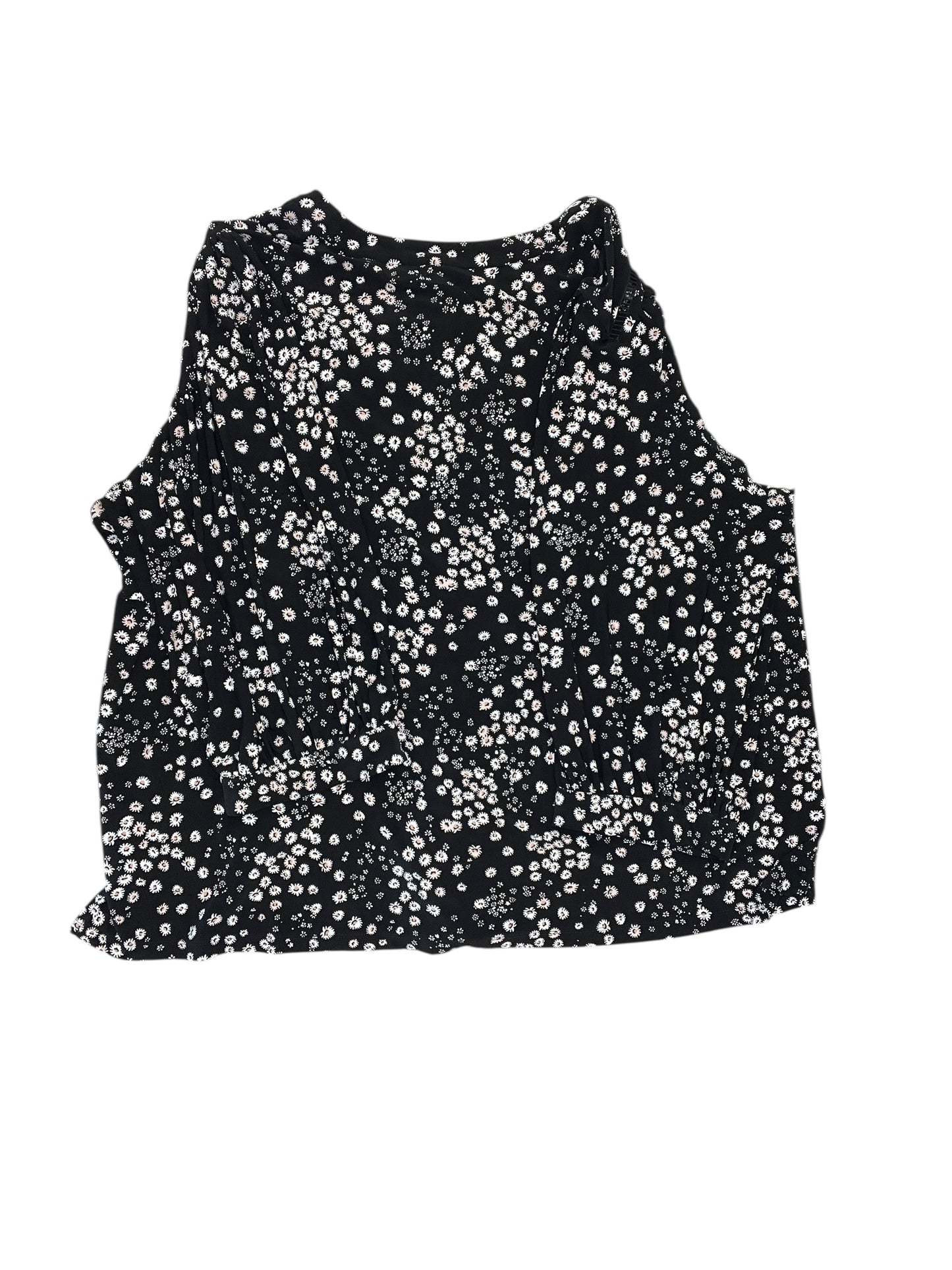 Top 3/4 Sleeve Designer By Karl Lagerfeld In Floral Print, Size:2X