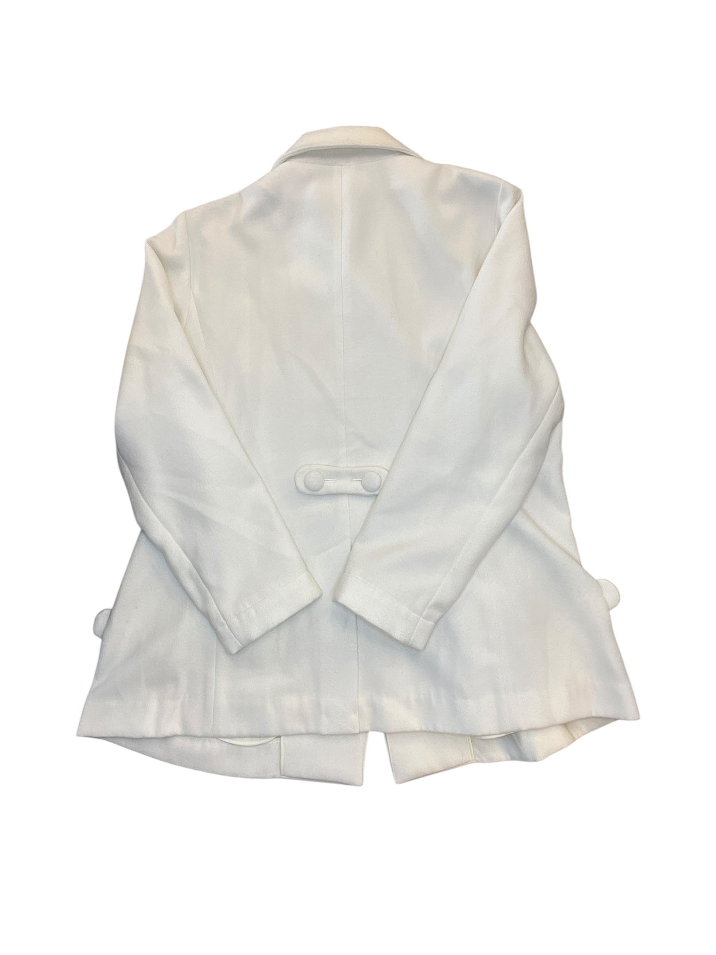 Coat Peacoat By Chicos In White, Size:L