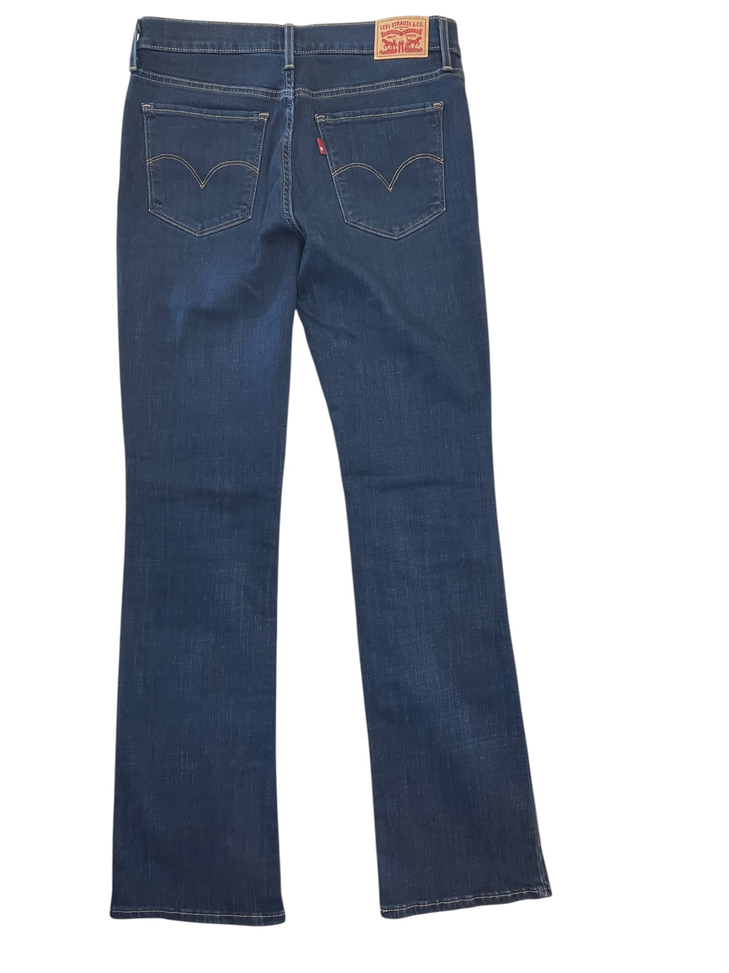 Jeans Boot Cut By Levis In Blue Denim, Size:8