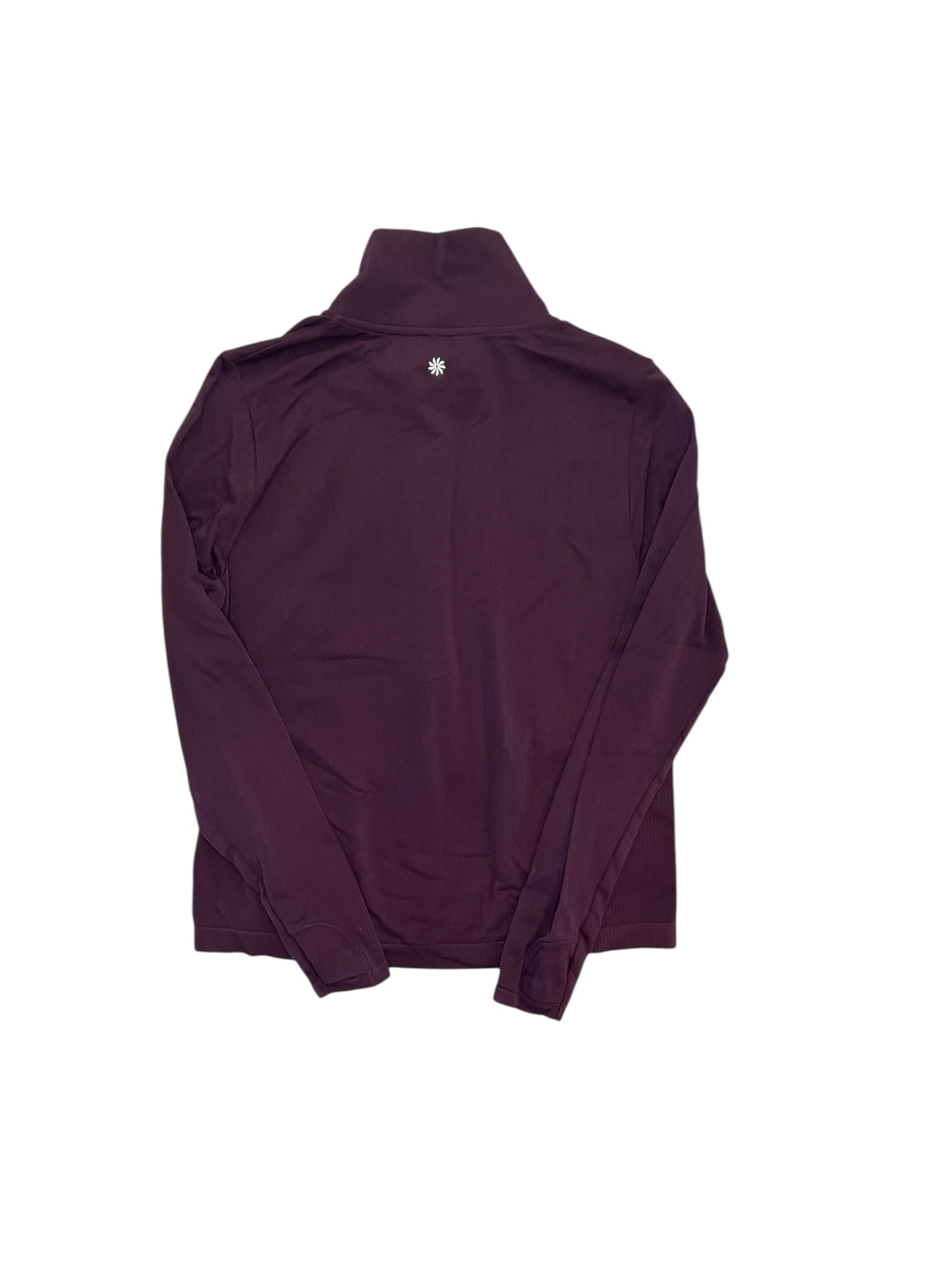 Athletic Top Ls Collar By Athleta In Purple, Size:M