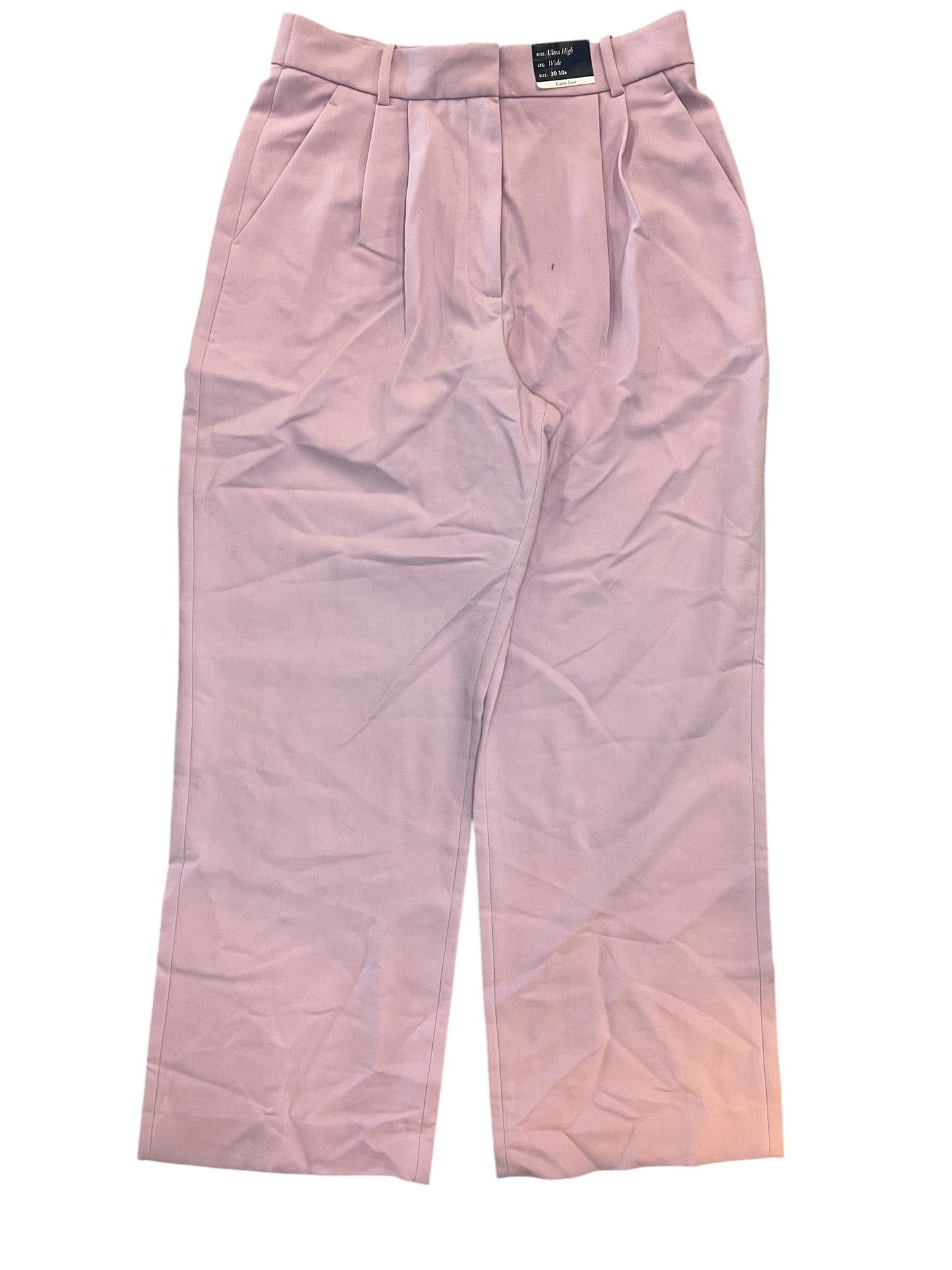 Pants Wide Leg By Abercrombie And Fitch In Pink, Size:M