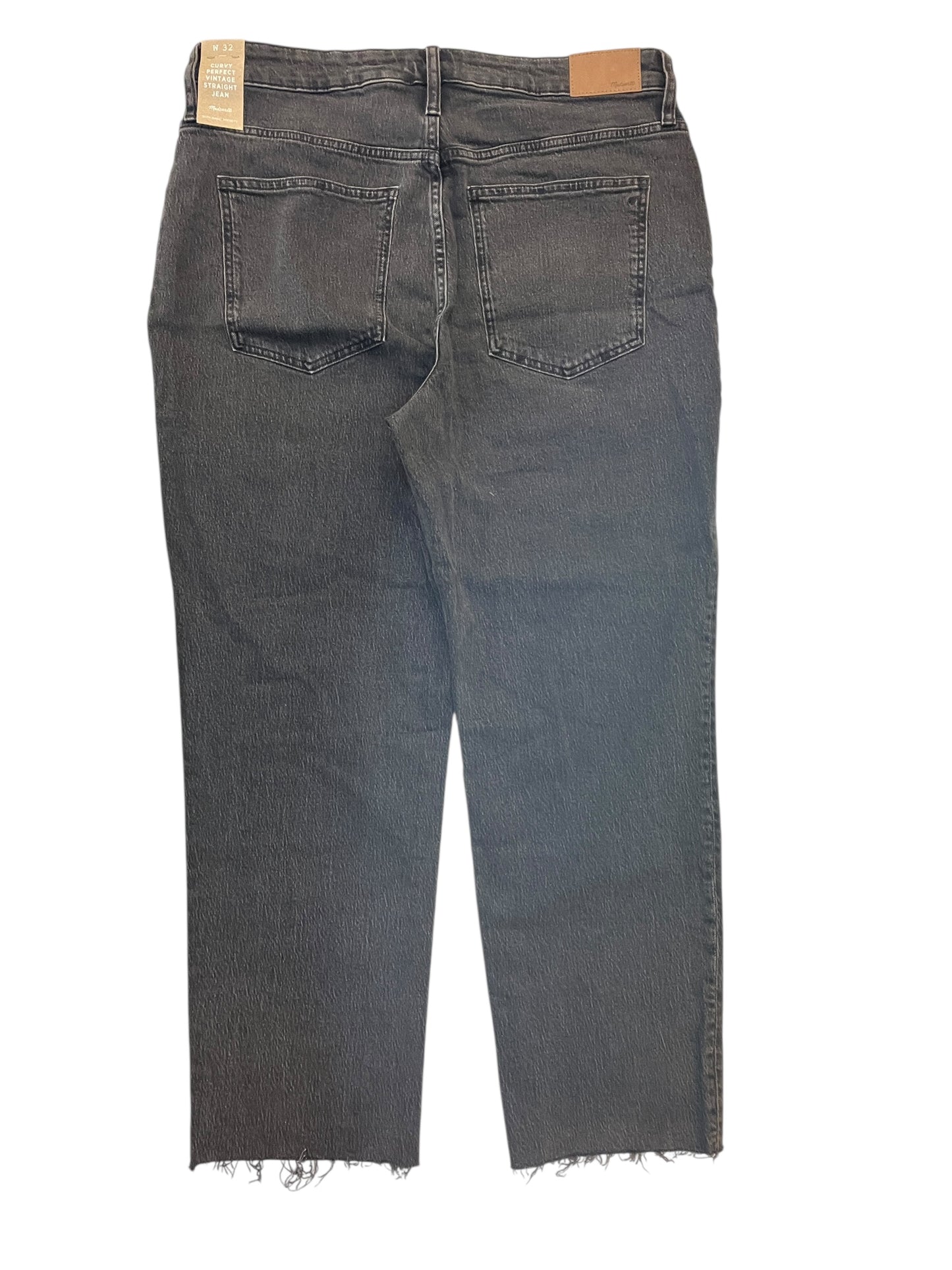 Jeans Straight By Madewell In Black Denim, Size:14