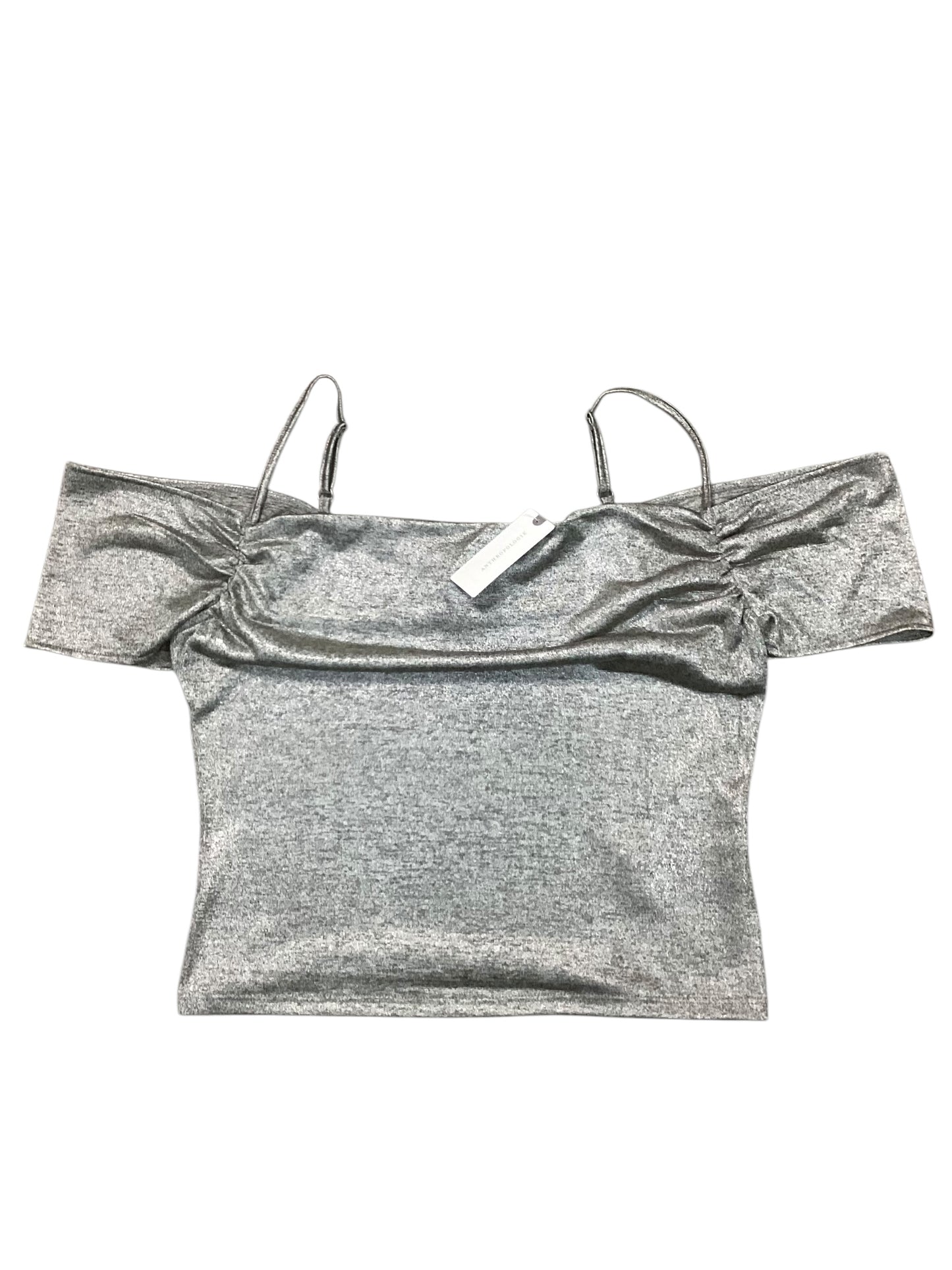 Top Ss By Anthropologie In Silver, Size:S
