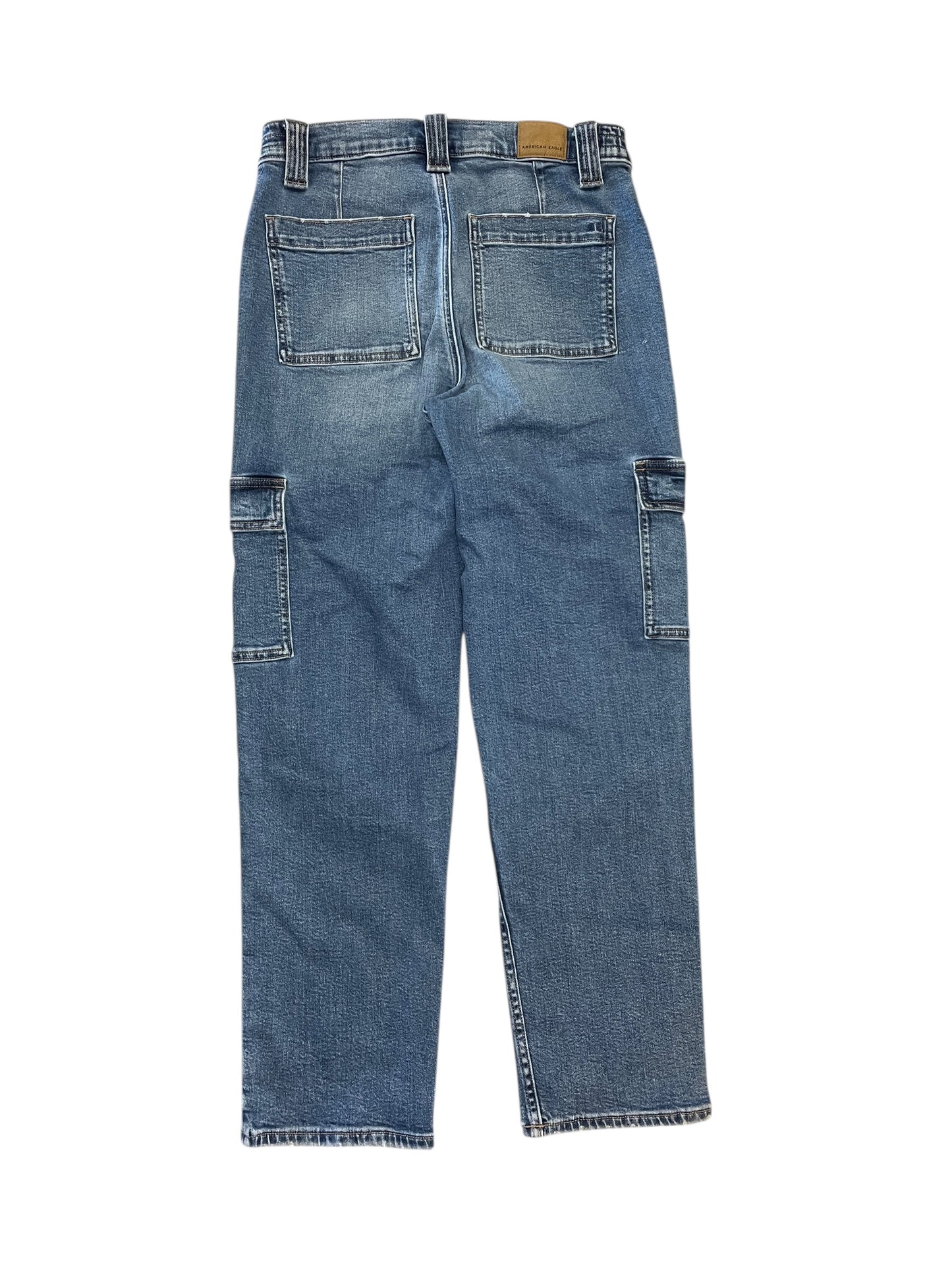Jeans Straight By American Eagle In Blue Denim, Size:6L