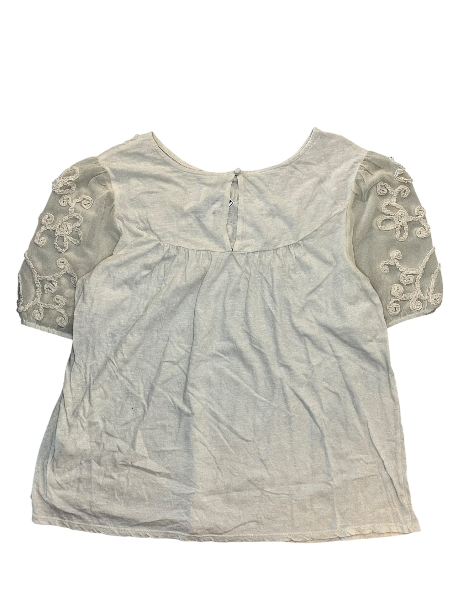 Blouse Ss By Anthropologie In Cream, Size:L