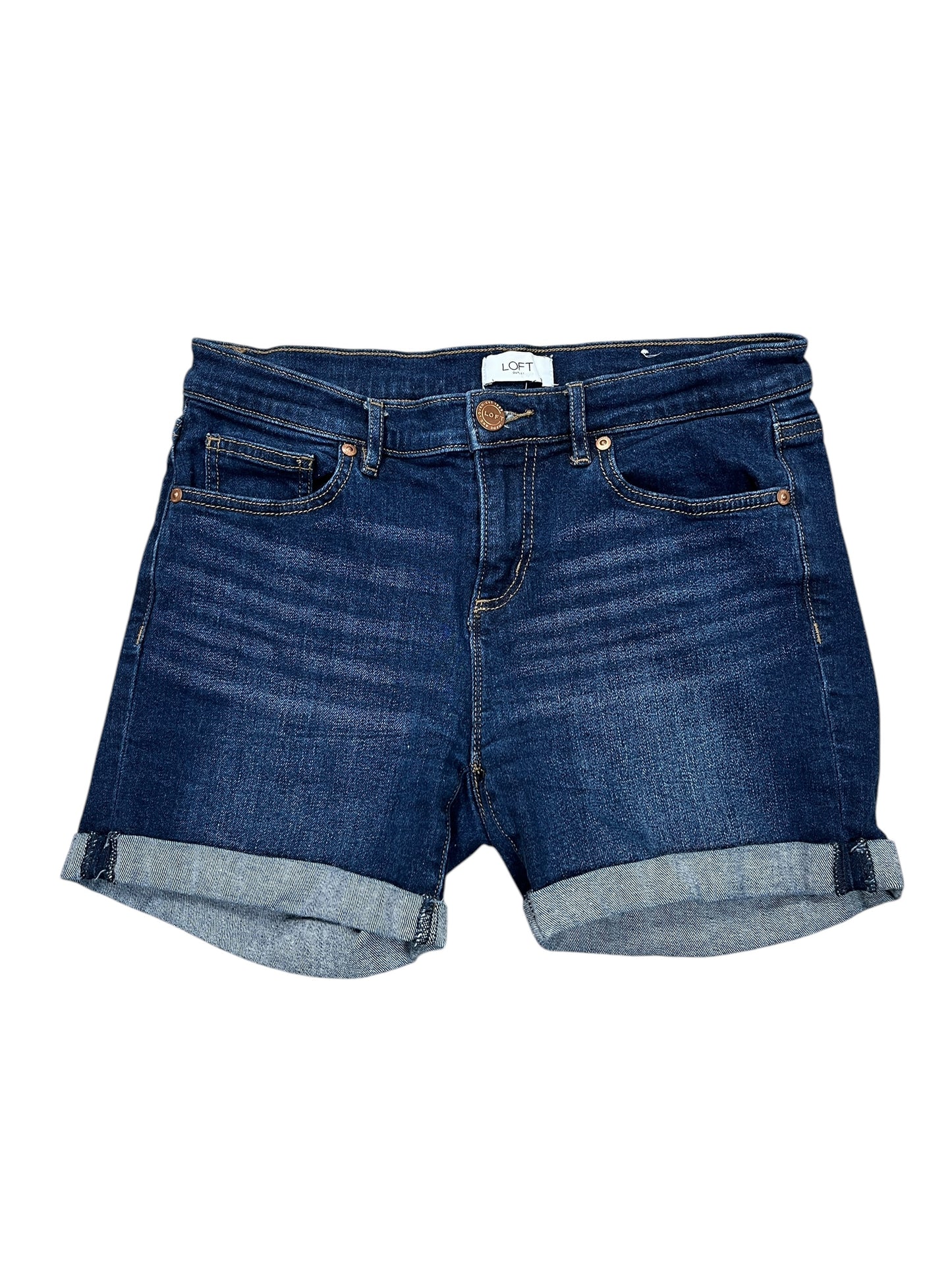 Shorts By Loft In Blue Denim, Size:Xs