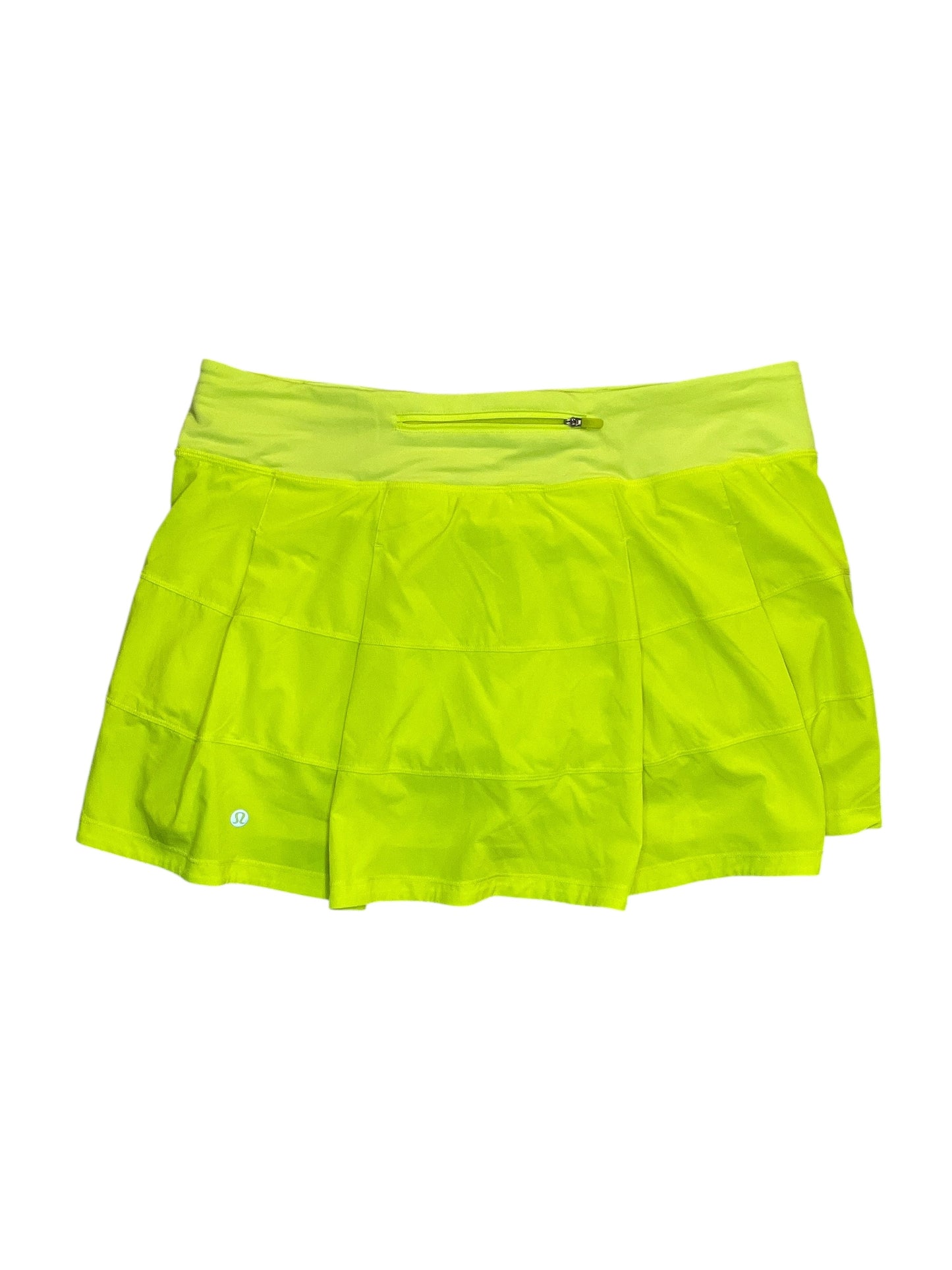 Athletic Skort By Lululemon In Yellow, Size:L