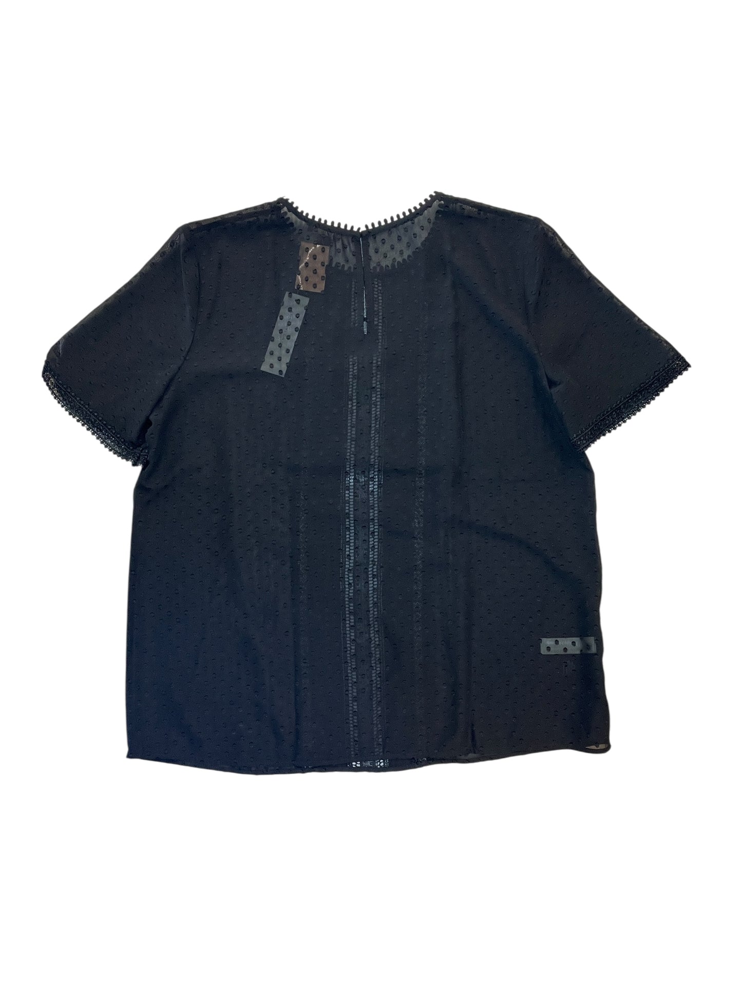 Blouse Ss By Ann Taylor In Black, Size:L