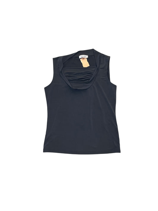 Top Sleeveless By Calvin Klein In Grey, Size:S