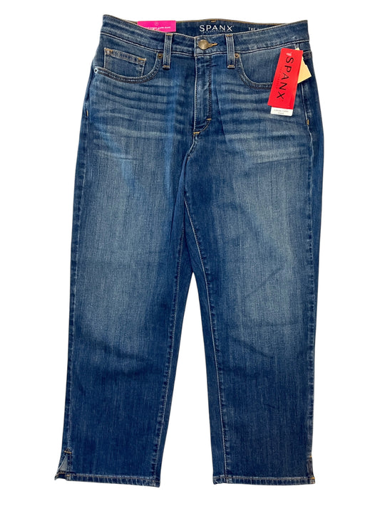 Jeans Straight By Spanx In Blue Denim, Size:4