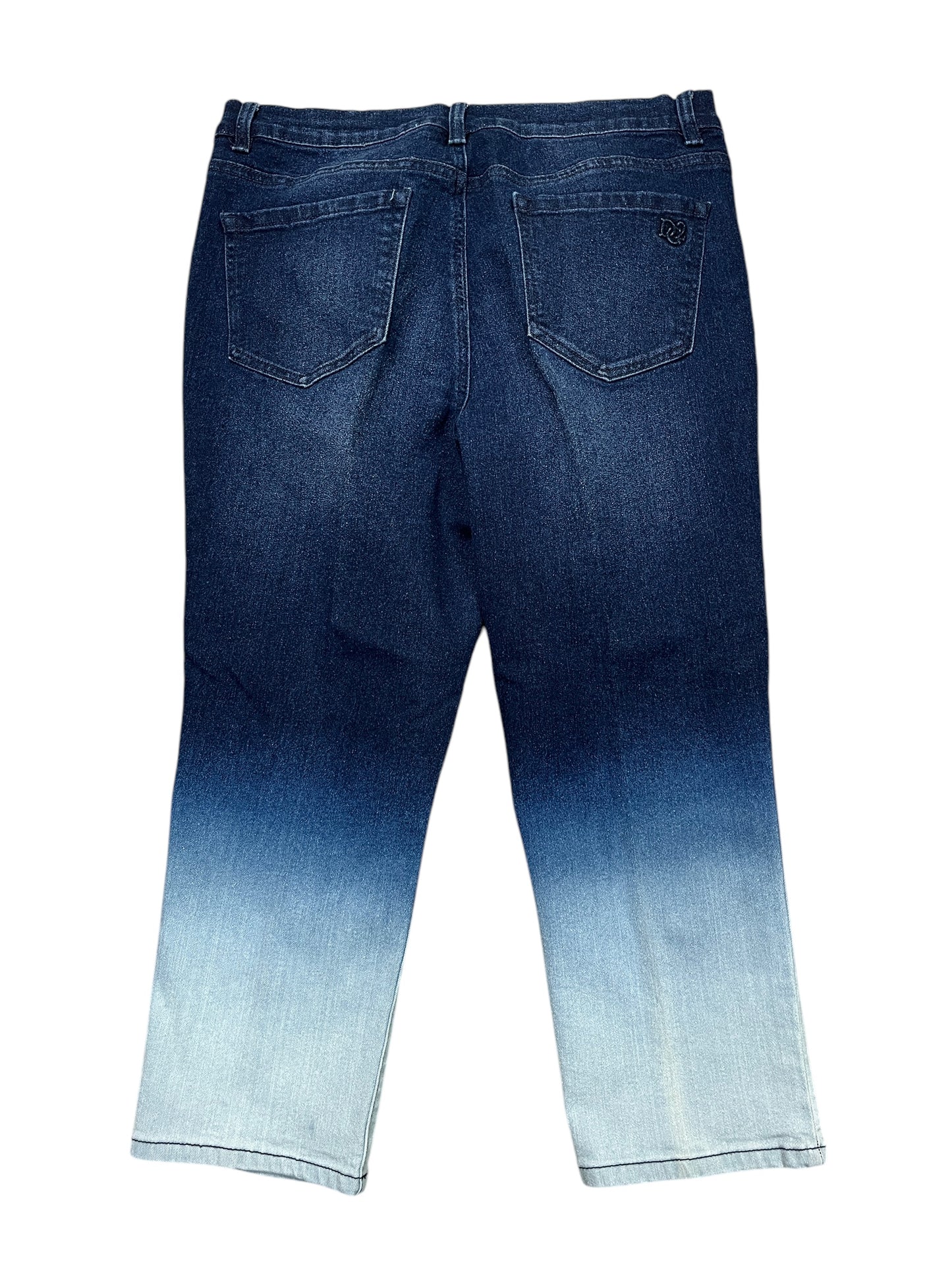 Jeans Cropped By Diane Gilman In Blue Denim, Size:14P