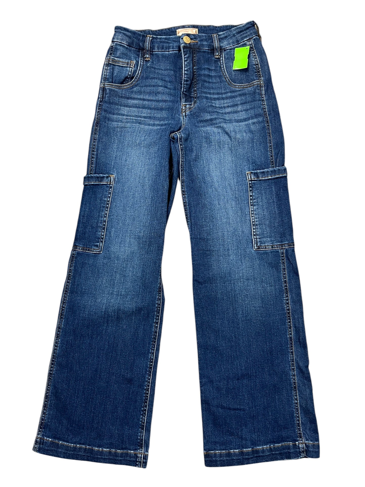 Jeans Wide Leg By Kut In Blue Denim, Size:0