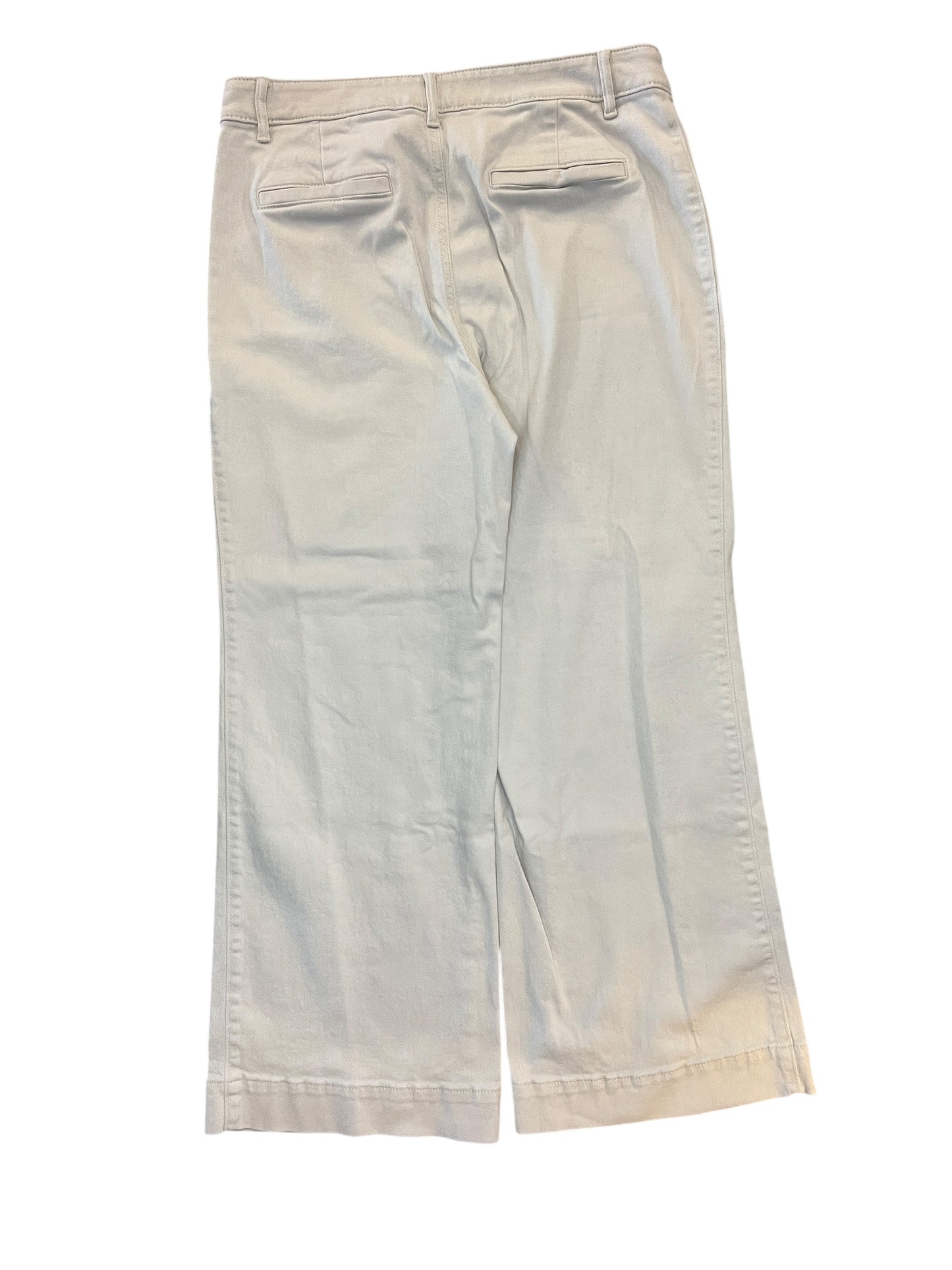 Jeans Flared By Loft In Cream Denim, Size:12P