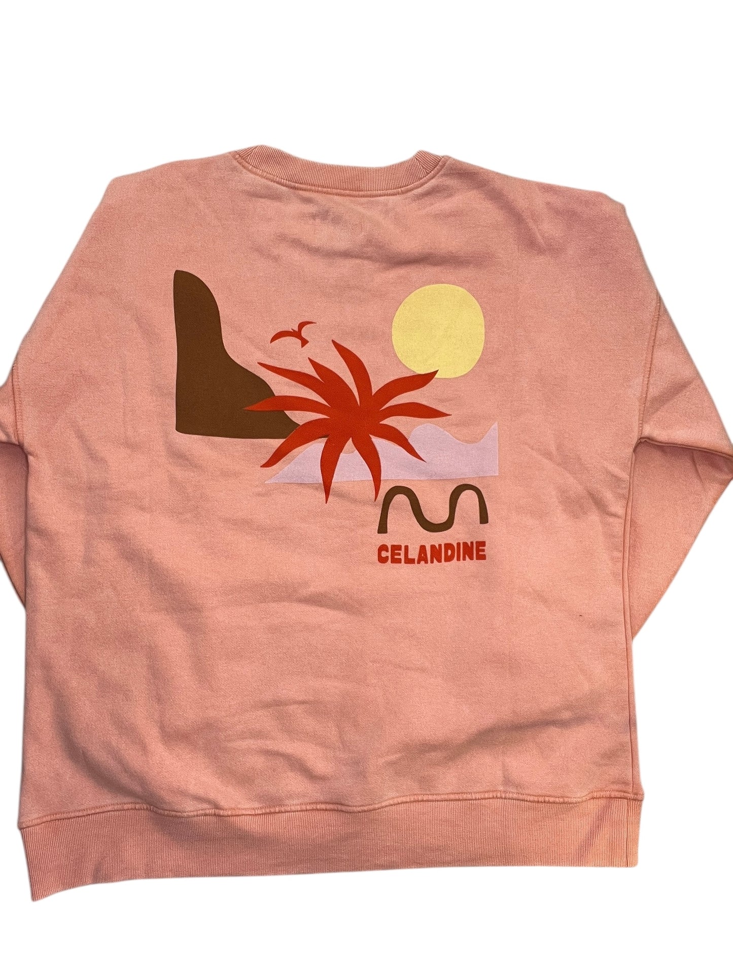 Sweatshirt Crewneck By Anthropologie In Peach, Size:Xxs