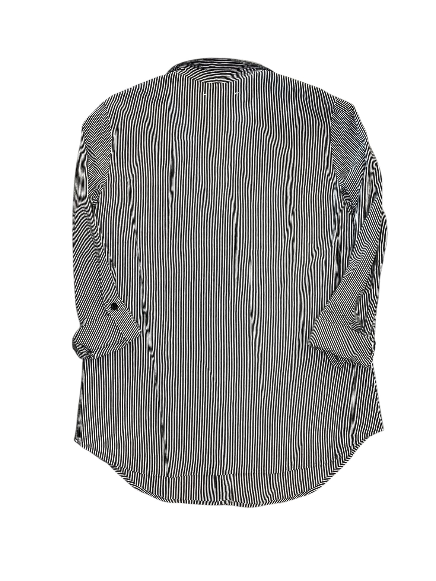 Blouse Designer By Lafayette 148 In Striped Pattern, Size:S