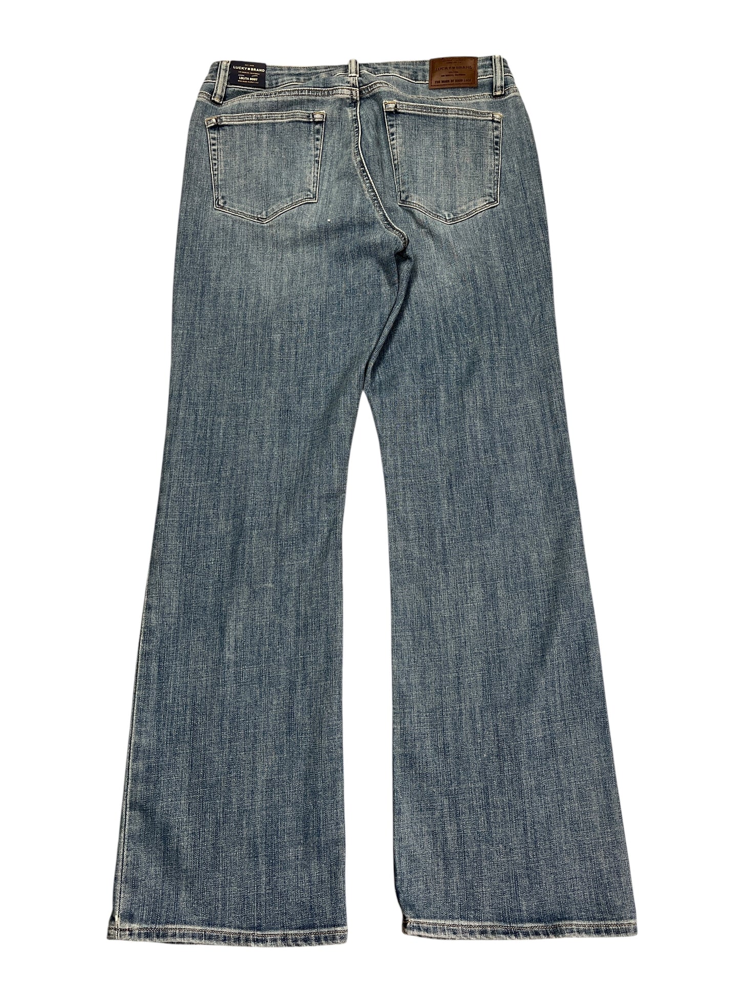 Jeans Boot Cut By Lucky Brand In Blue Denim, Size:12