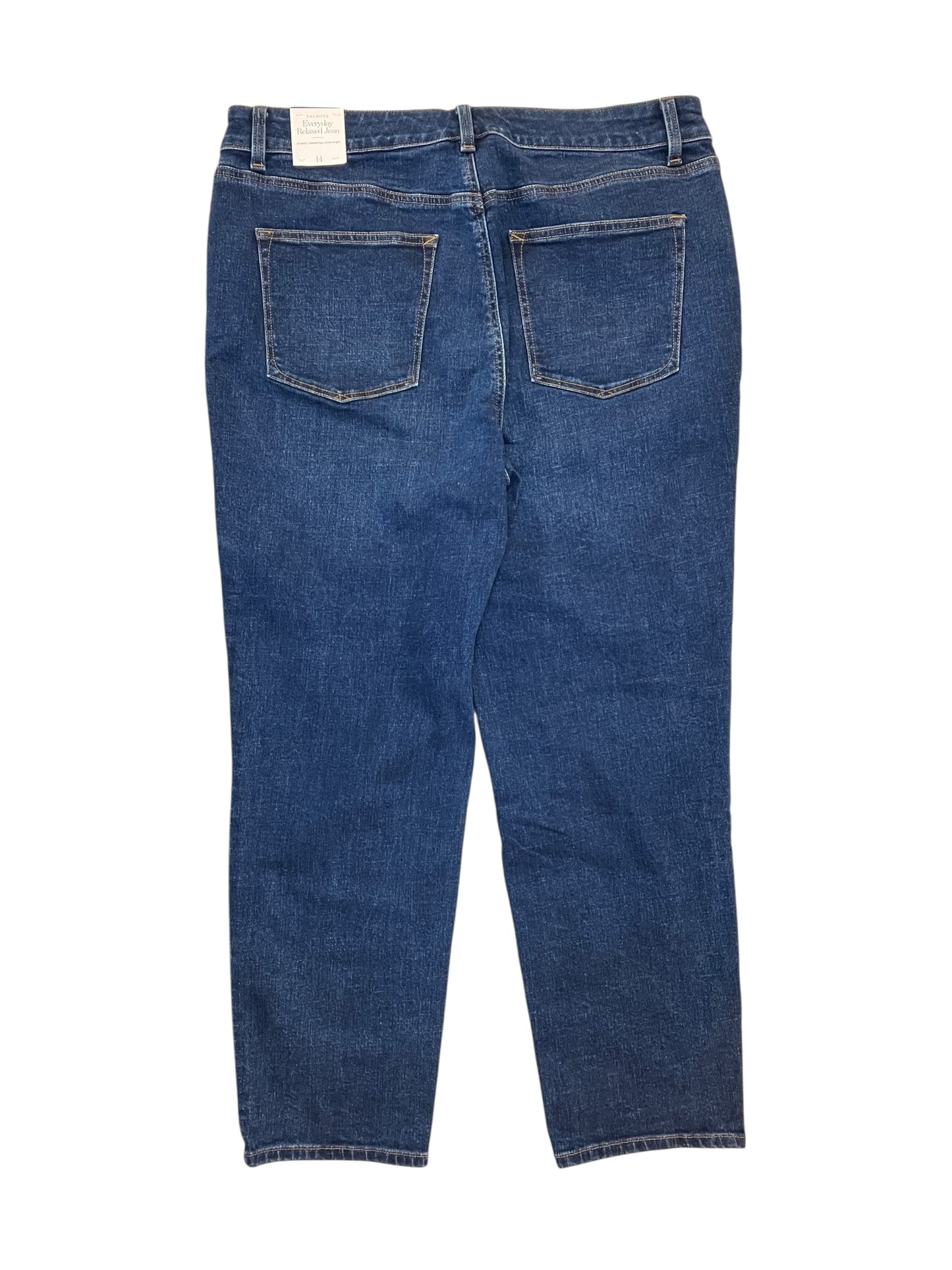 Jeans Boyfriend By Talbots In Blue Denim, Size:14