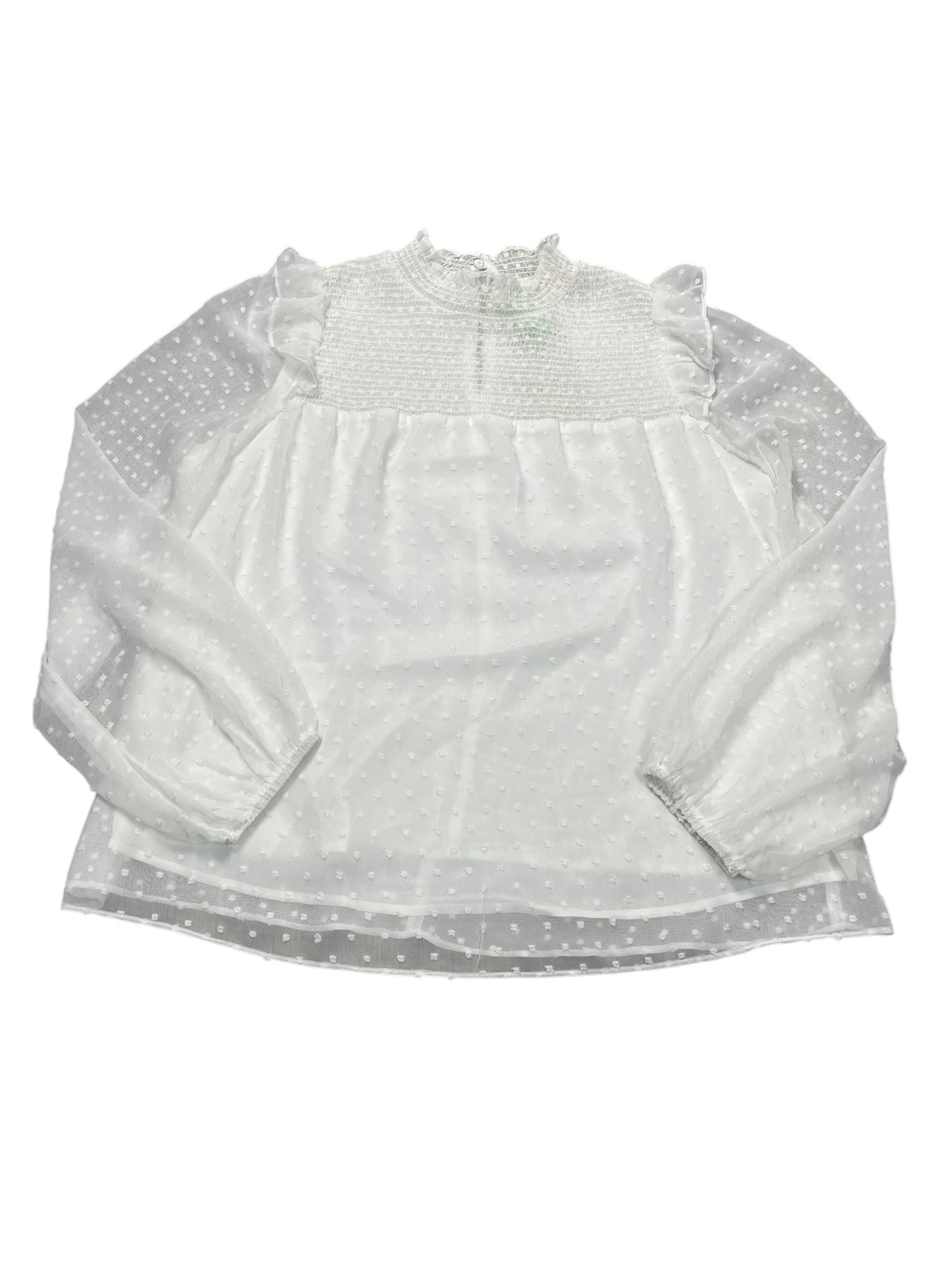 Blouse Ls By Ee Some In White, Size:M