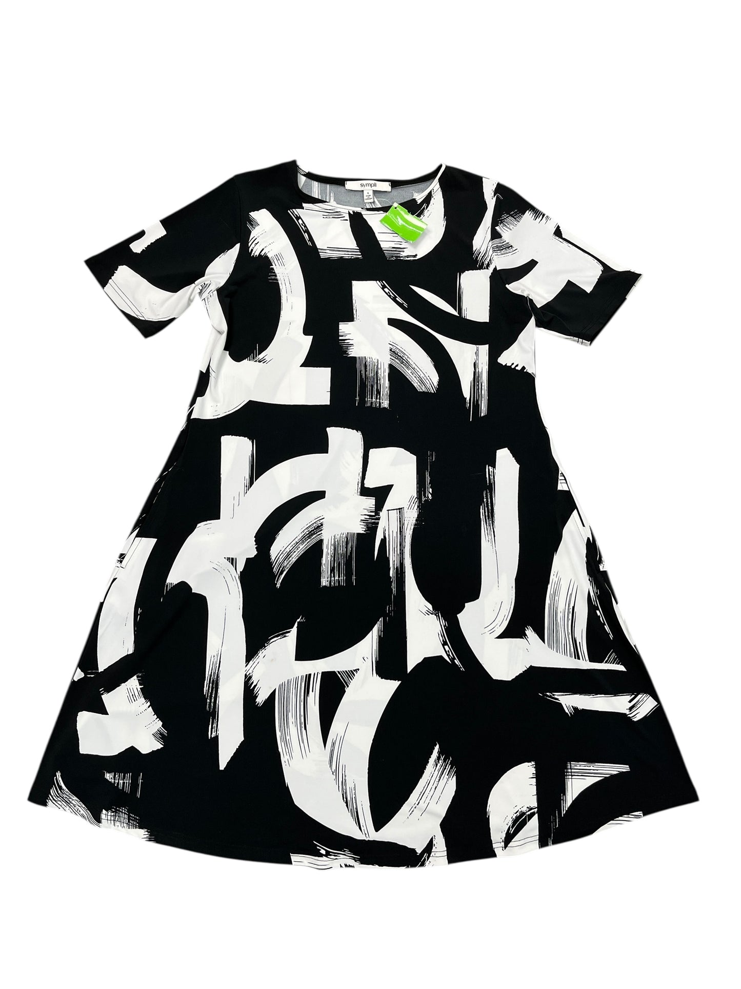 Dress Casual Midi By Sympli In Black & White, Size:S