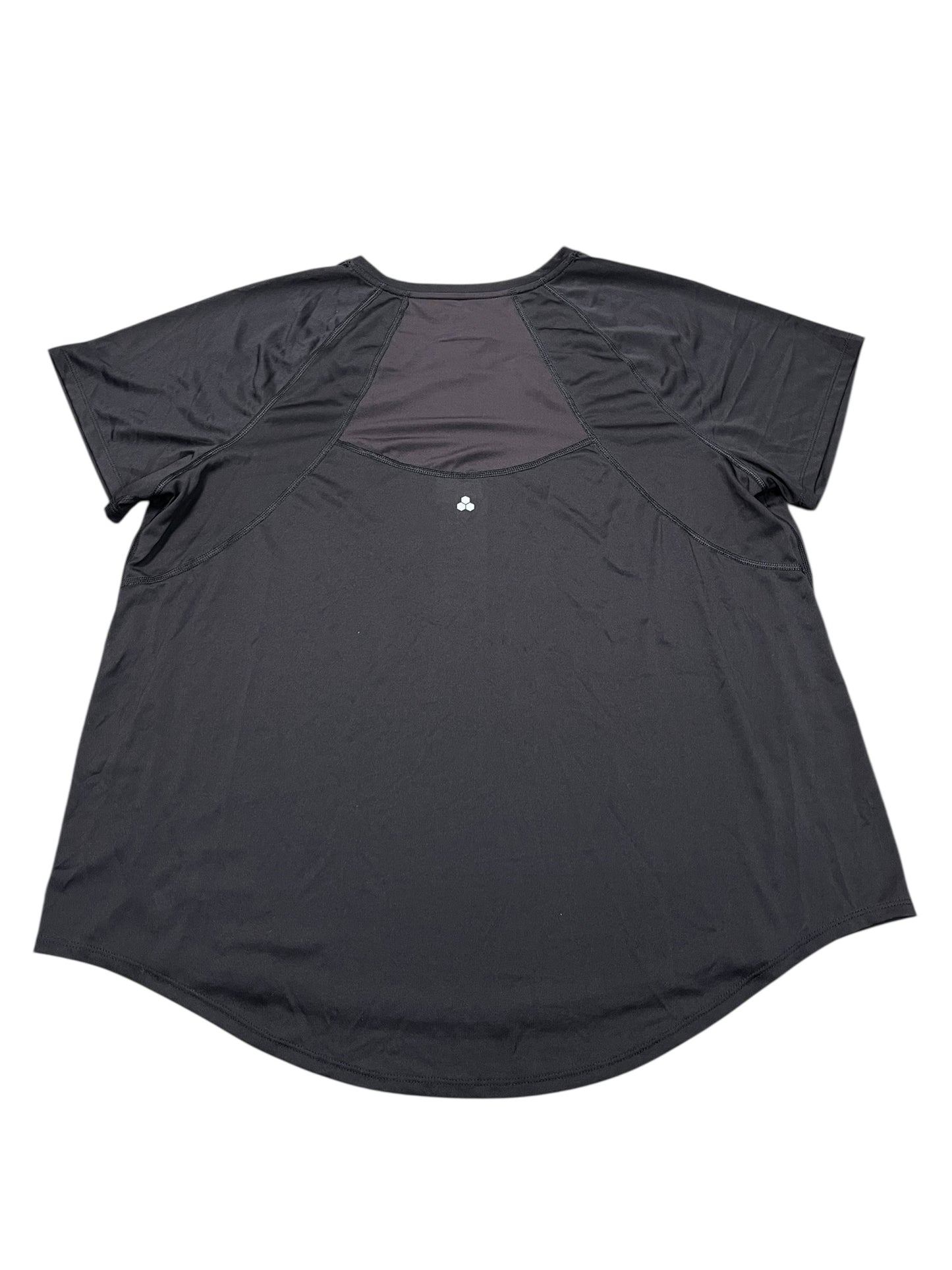 Athletic Top Ss By Tek Gear In Black, Size:1X