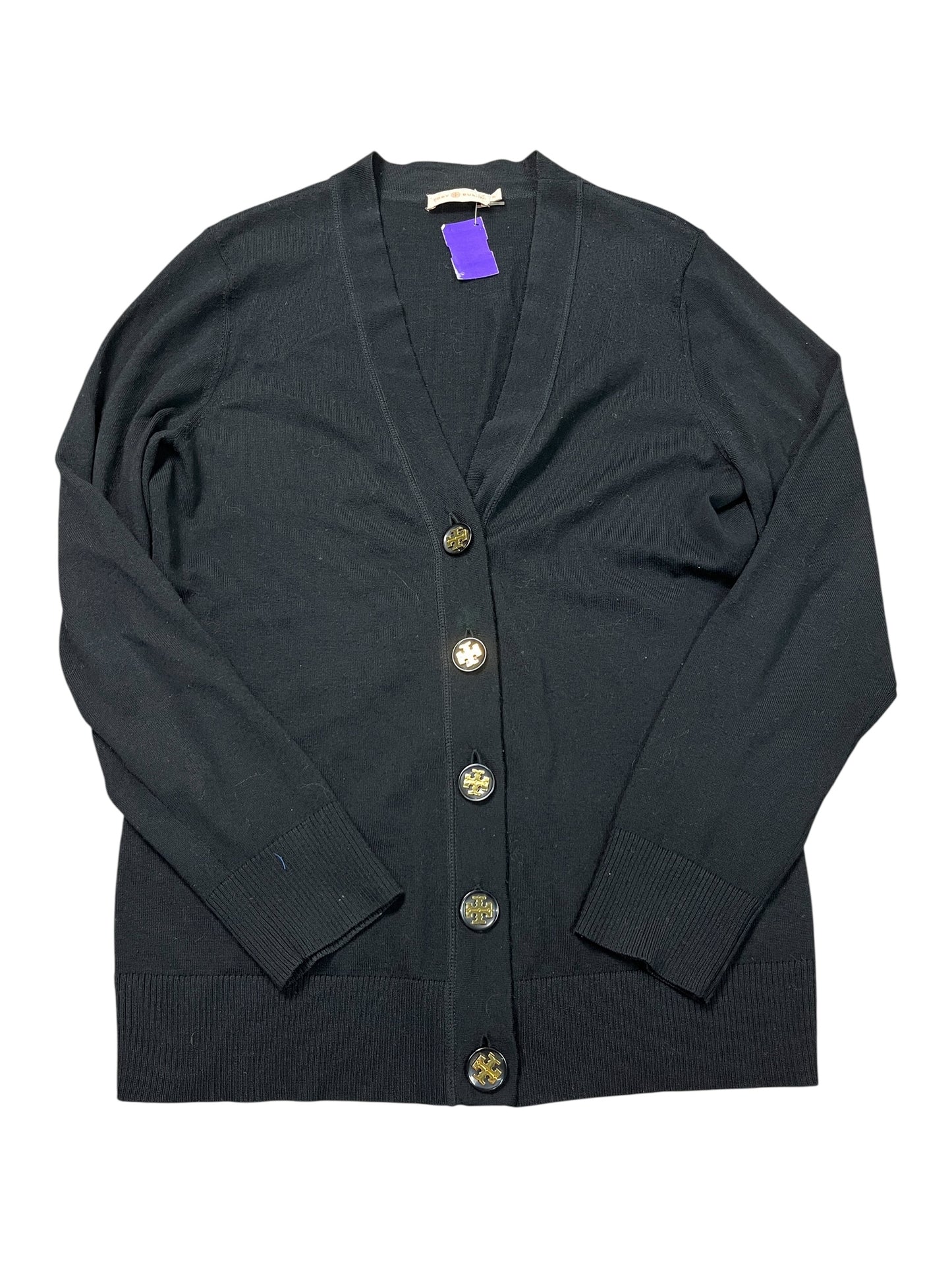 Cardigan Designer By Tory Burch In Black, Size:Xl